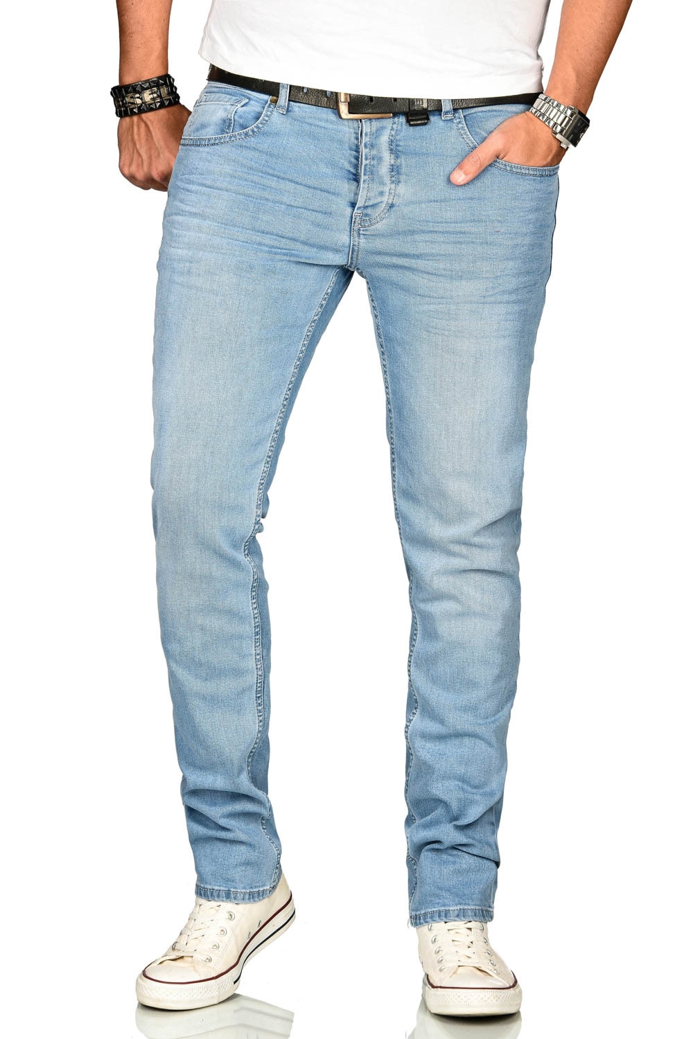 Alessandro Salvarini Stretch-Jeans »A. Salvarini Herren Jeans Blau Multi AS170-AS174«