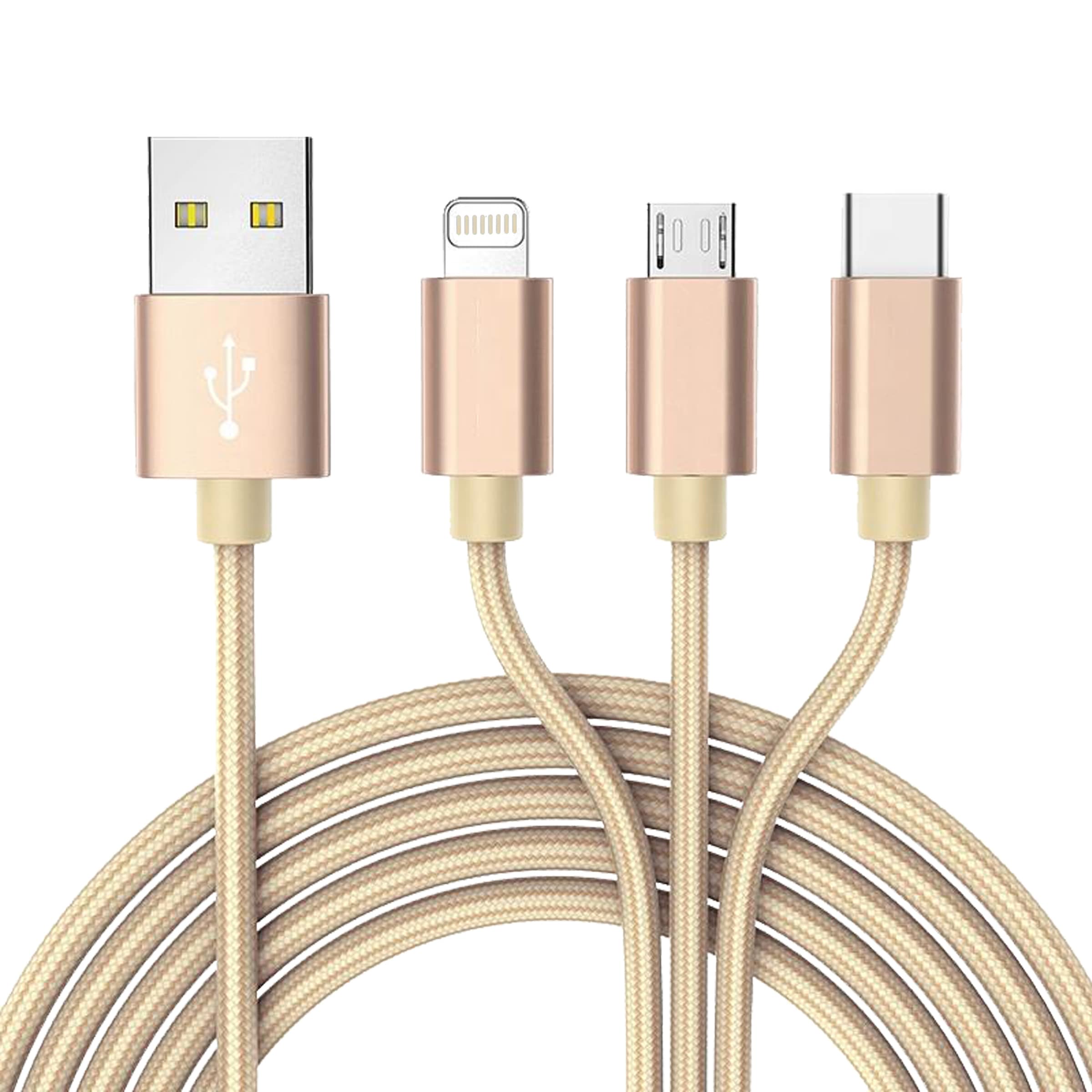 USB-Kabel »Ladekabel 3in1«, Lightning-Micro-USB-USB Typ C, USB Typ A, 100 cm