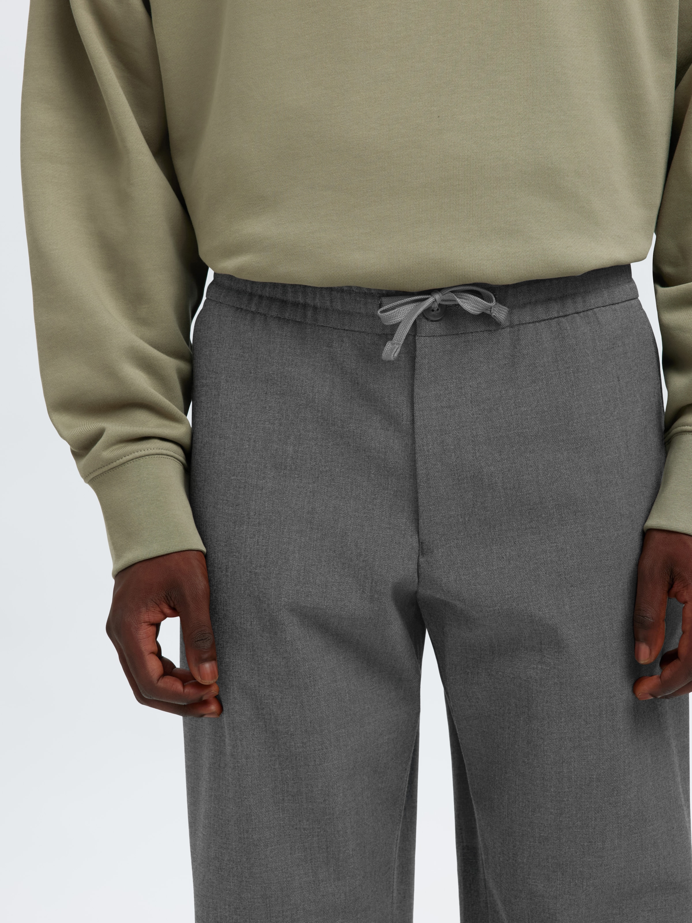 SELECTED Schlupfhose »SLH196-STRAIGHT ROBERT STRING PANT NOOS«  Materialmix, gerade geschnitten