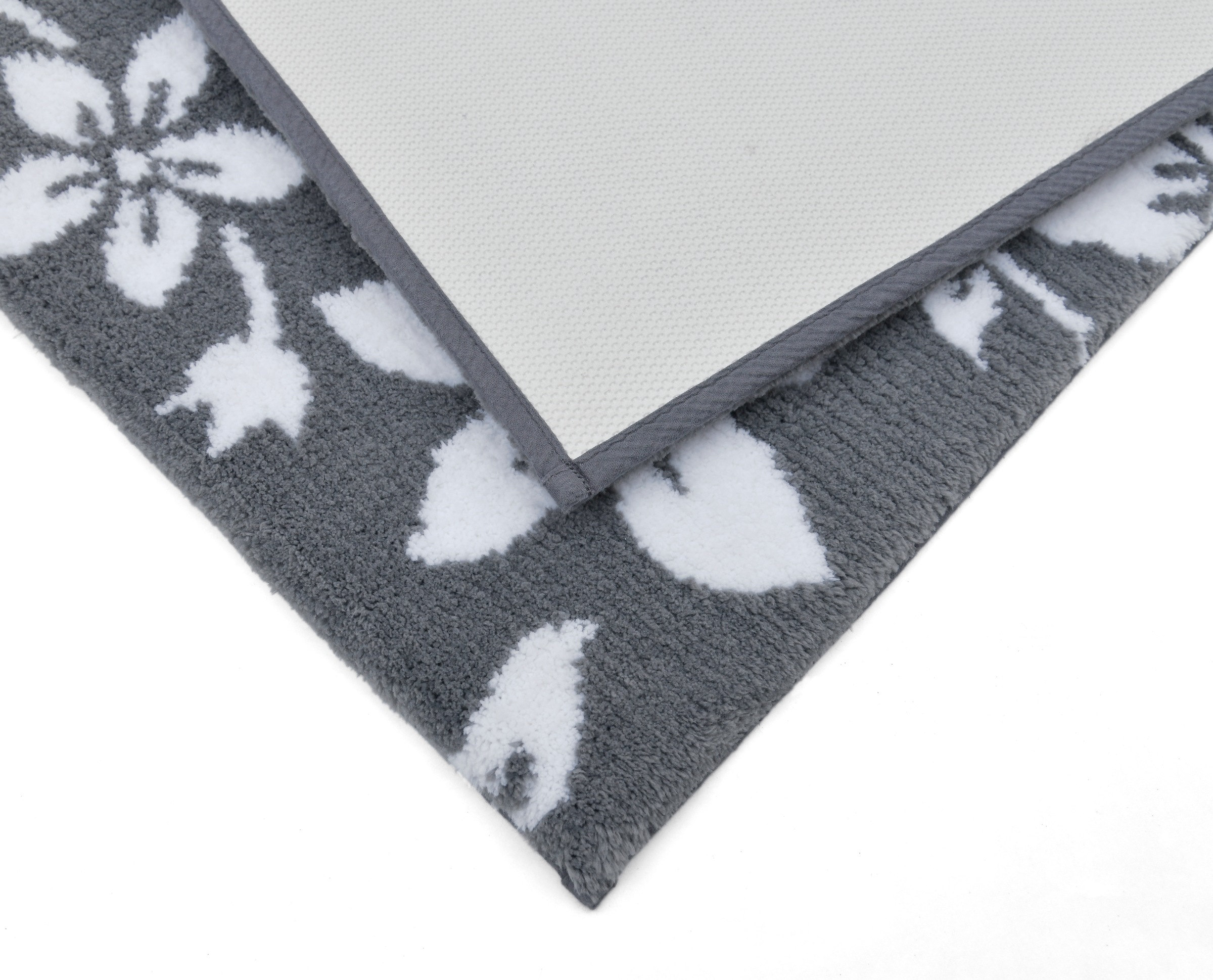 OTTO home Badematte »Daffney, Badvorleger, Badezimmer Teppich, Duschvorleger« Höhe 18 mm rutschhemmend beschichtet schnell trocknend Badteppich, Floral, Blumen Design