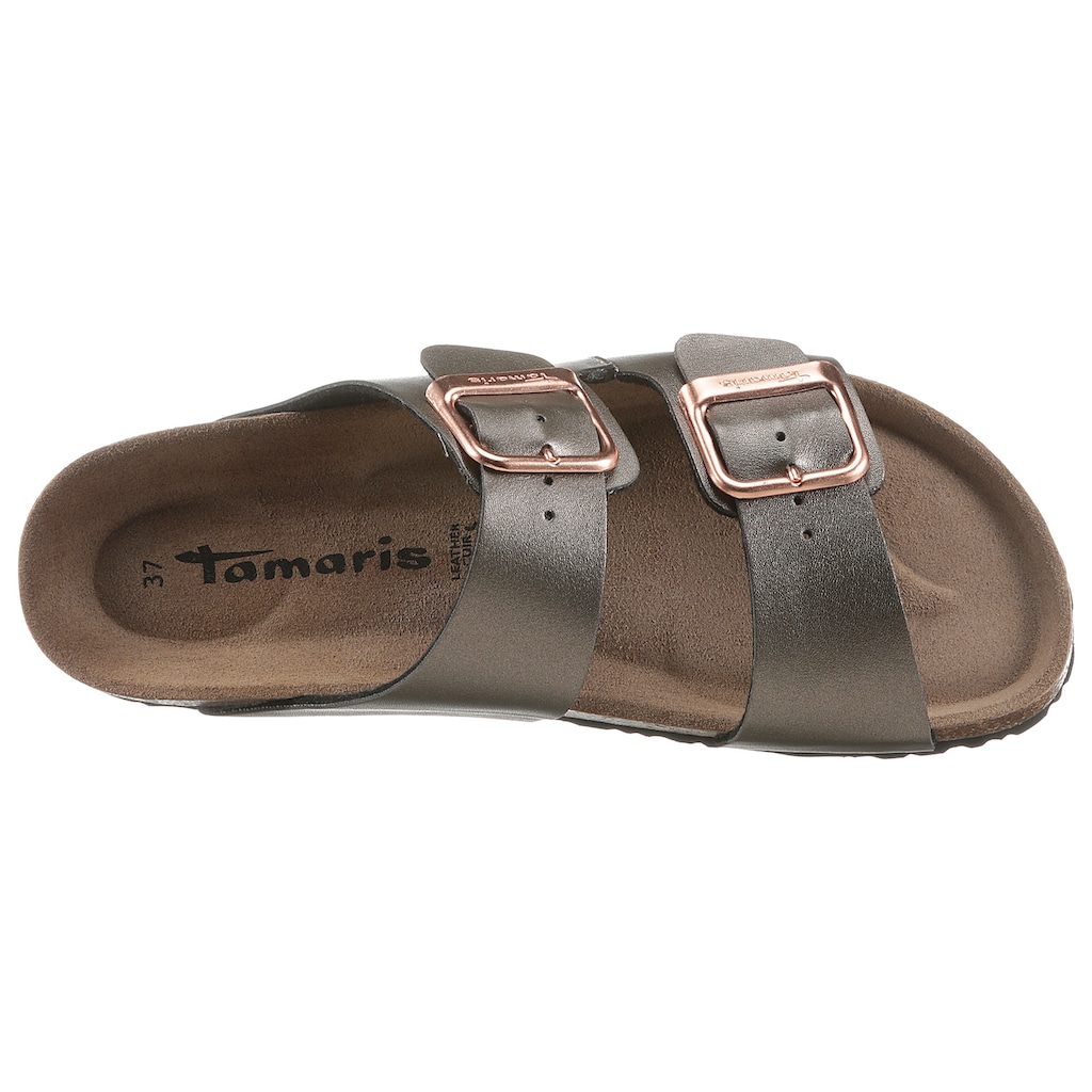Tamaris Pantolette, Sommerschuh, Schlappen mit gepolstertem Fußbett