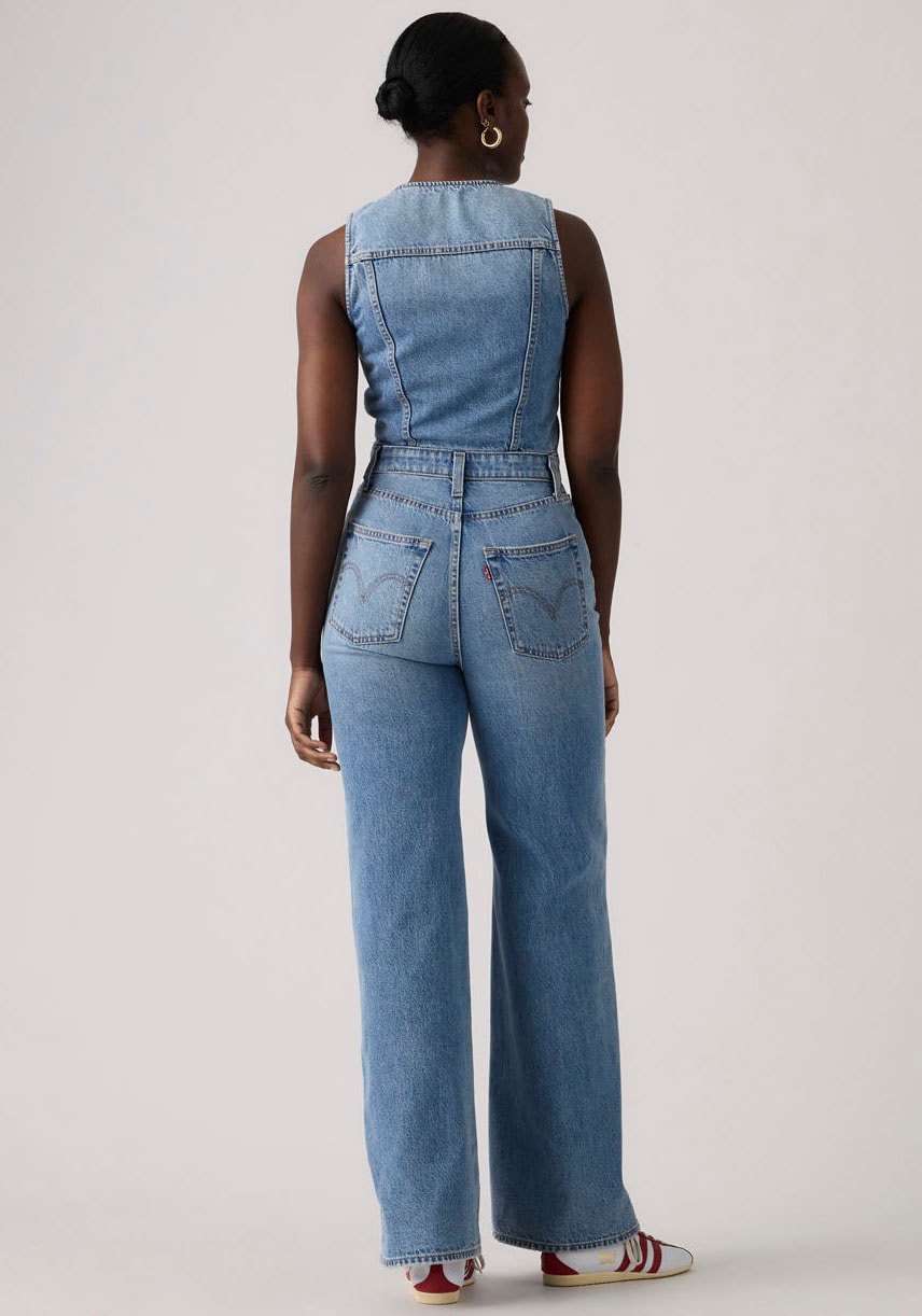 Levi's® Overall »DNM VEST WIDELG JUMPSUIT« figurbetonende Passform mit weiter Beinform