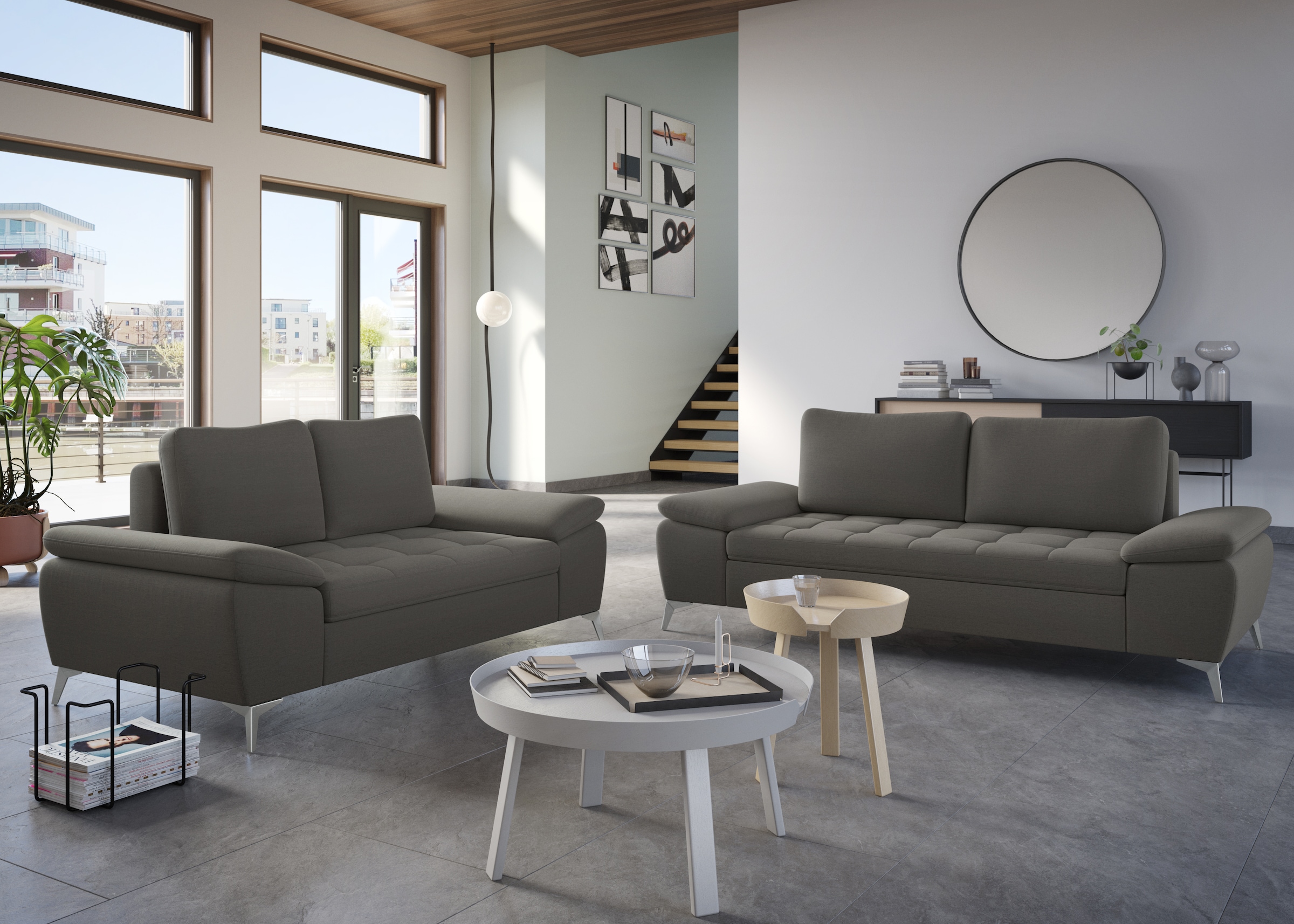 sit&more 2-Sitzer »Latigo«, mit hochwertigen Metallfüßen