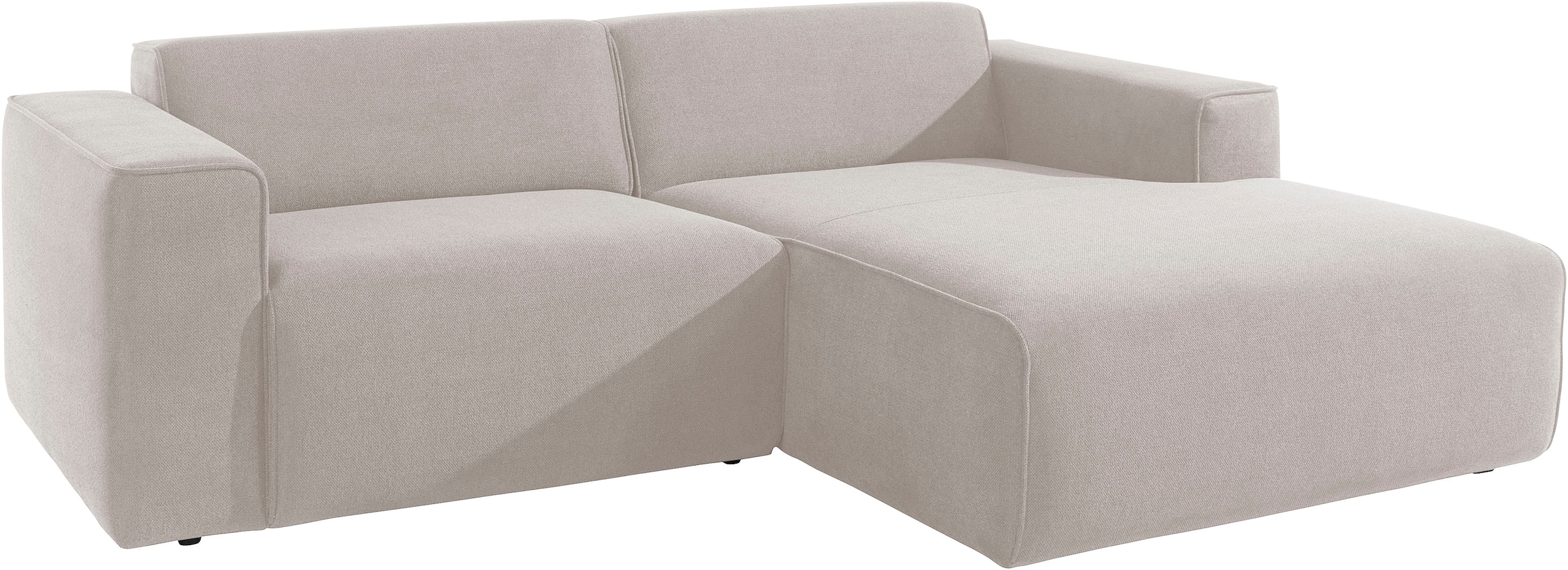 andas Ecksofa »Noord«, mit Kedernaht, Breite 234 cm, Cord, Struktur, Webstoff