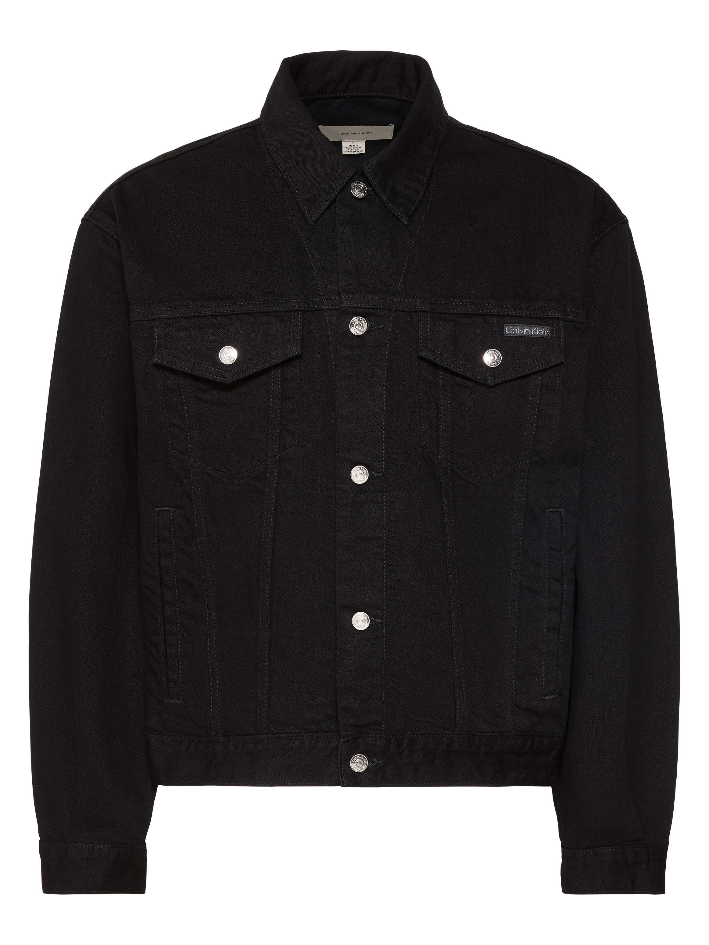 Calvin Klein Jeans Jeansjacke »90S CK CLASSIC BLACK TRUCKER« ohne Kapuze Regular fit mit normalen Hemdkragen