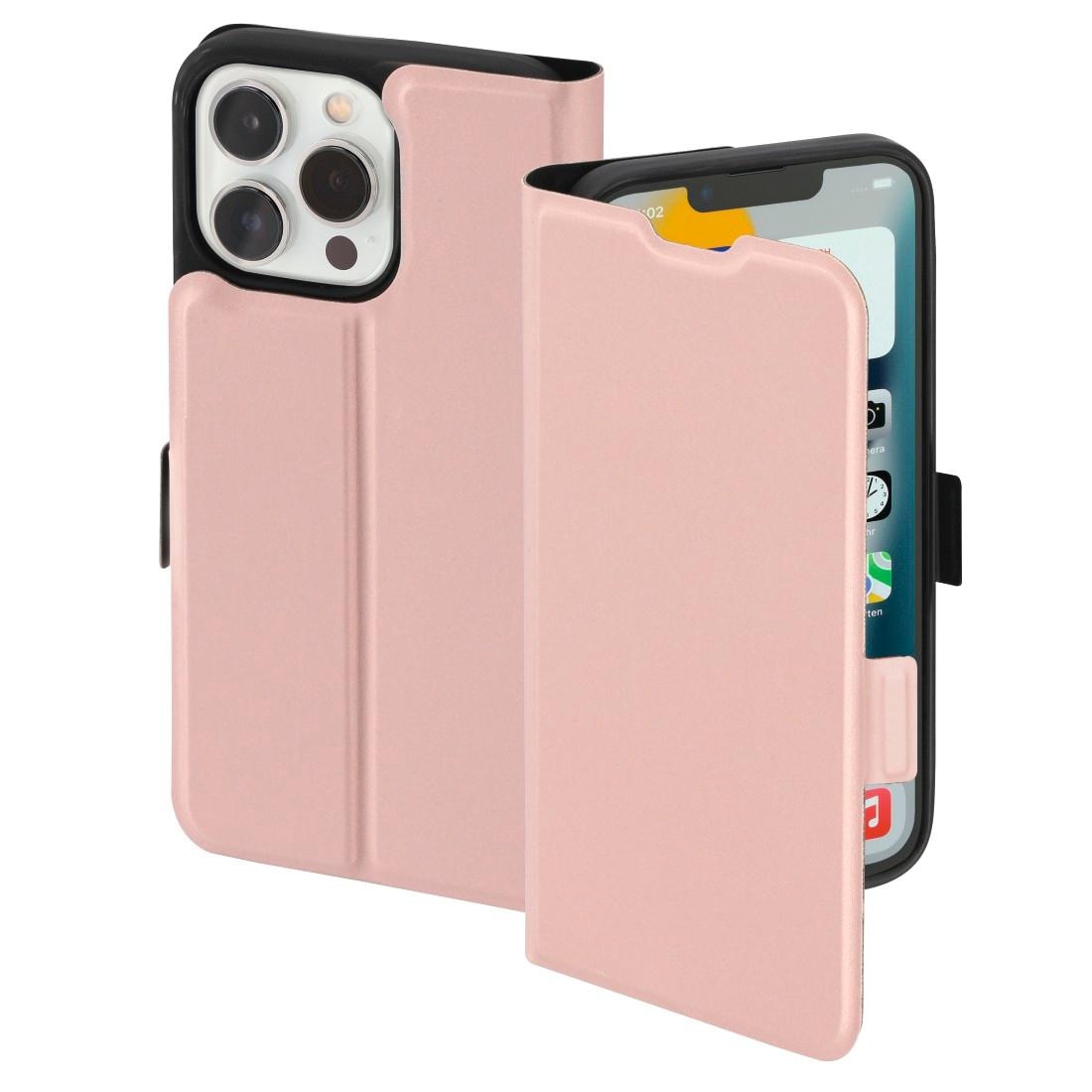 Smartphone-Hülle »Booklet für Apple iPhone 13 Pro Max, Farbe rosa, klappbar,...