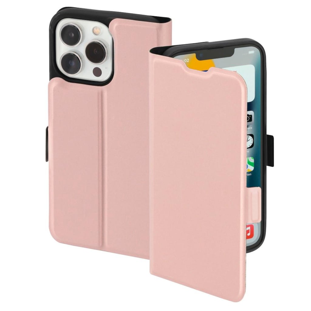 Hama Smartphone-Hülle »Booklet für Apple iPhone 13 Pro Max, Farbe rosa, klappbar, aufstellbar«, iPhone 13 Pro Max