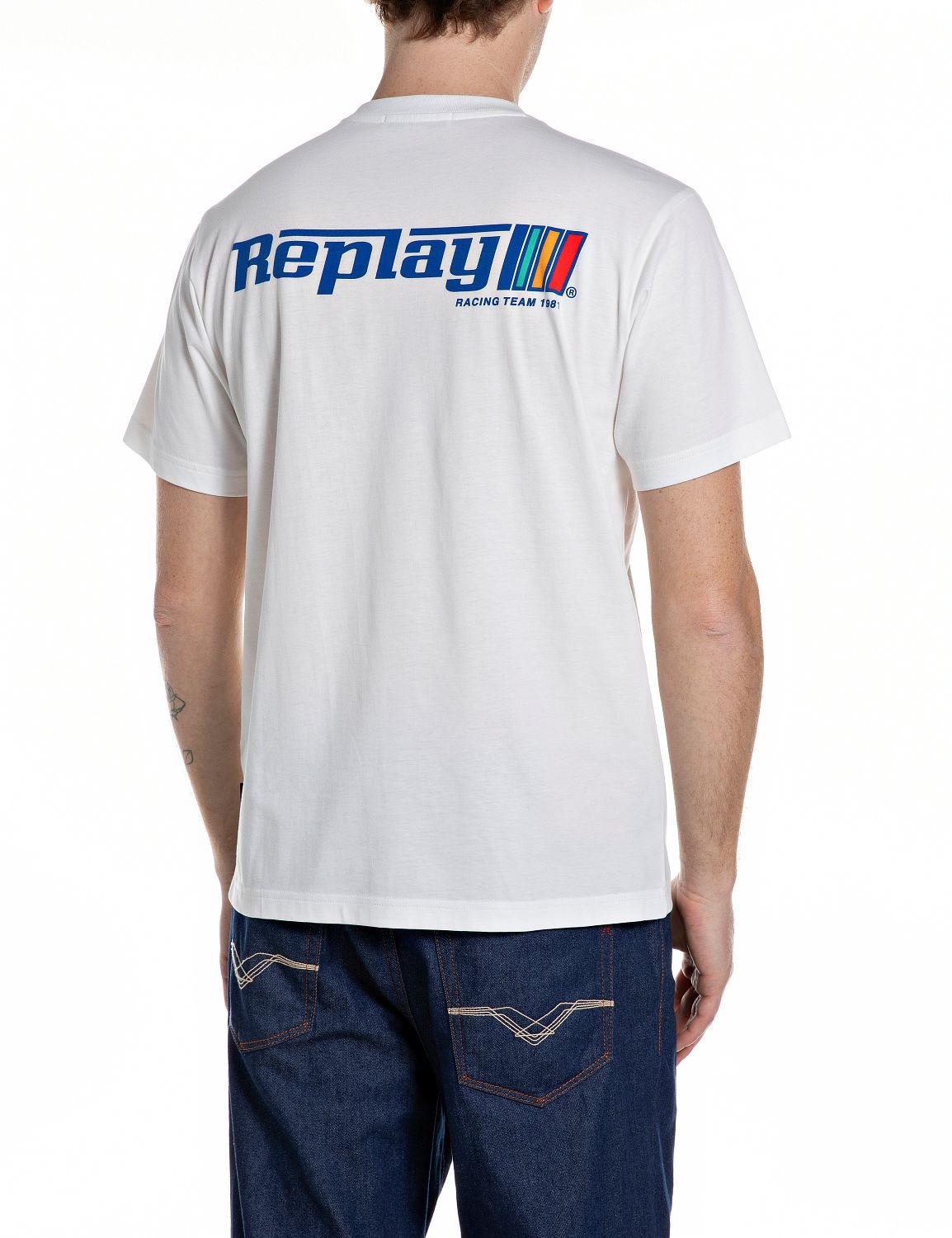 Replay T-Shirt mit Racing-Print