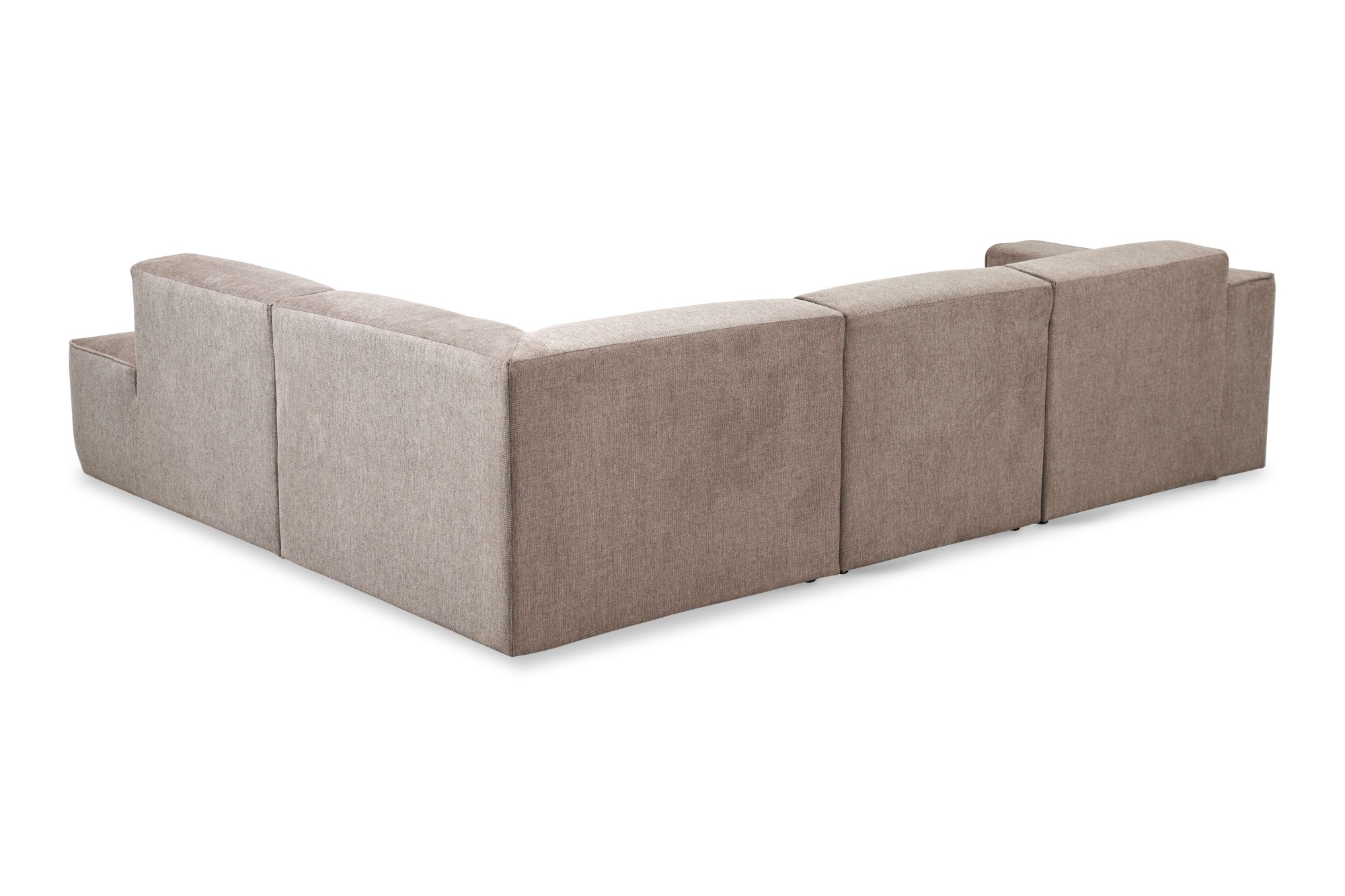 andas Ecksofa »Noord mit Kedernaht, Breite 282 cm«, Cord, Struktur, Webstoff, mit Wellenunterfederung, Massivholzrahmen