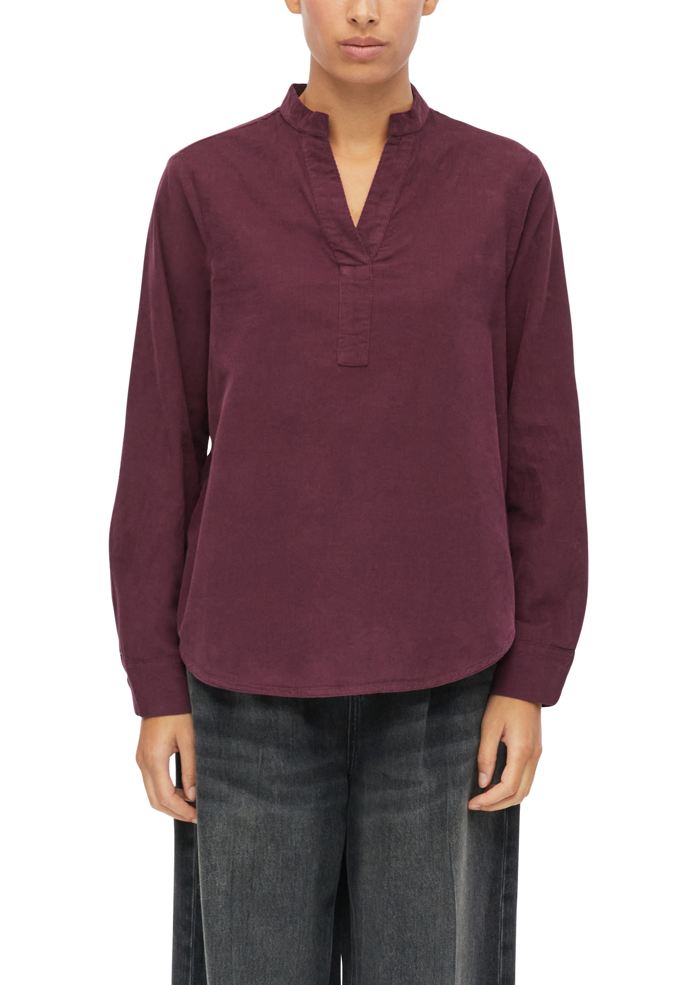 s.Oliver Langarmbluse Tunika mit Splitneck