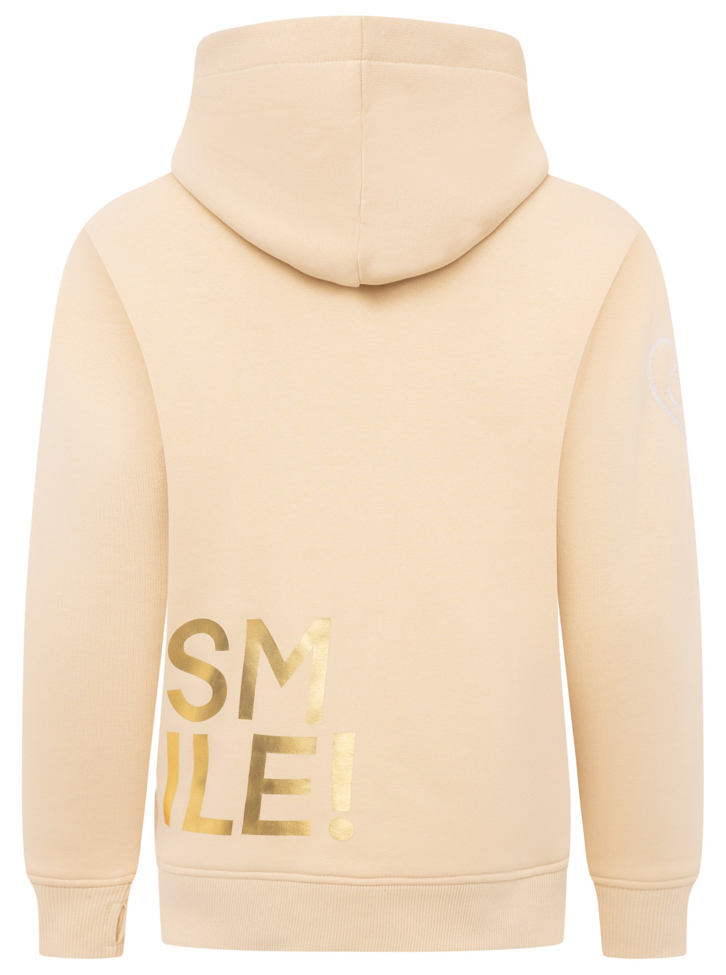 Zwillingsherz Hoodie »"Alissa Shiny"«, glänzender Print, Daumenloch, Kordel, gesticktes Herz am Ärmel
