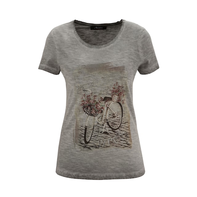 Aniston CASUAL T-Shirt, mit Glitzersteinchen verzierter Frontdruck im OTTO  Online Shop