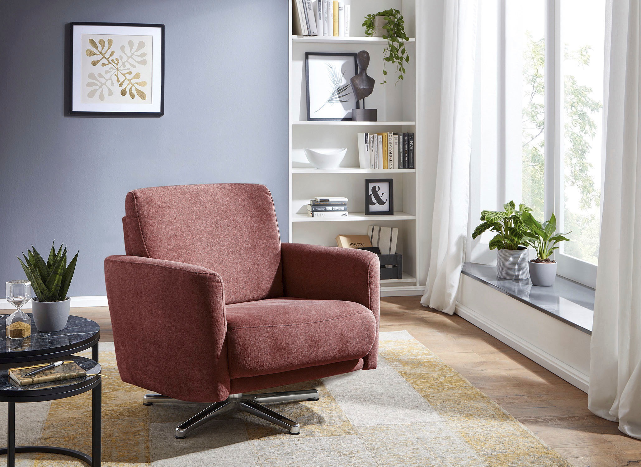 CALIZZA INTERIORS Drehsessel »Lari«, wahlweise mit einsteckbarer Kopfstütze