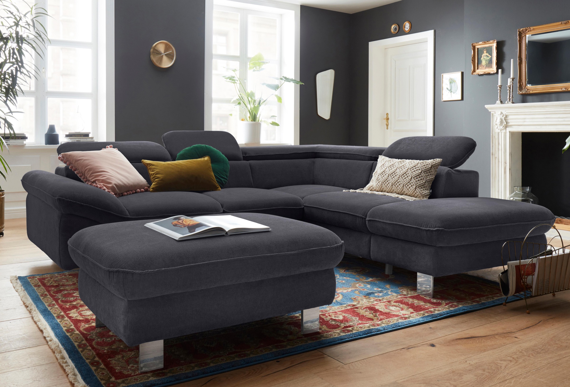 COTTA Ecksofa »Driver L-Form«, mit Kopfteilverstellung, wahlweise mit Bettfunktion