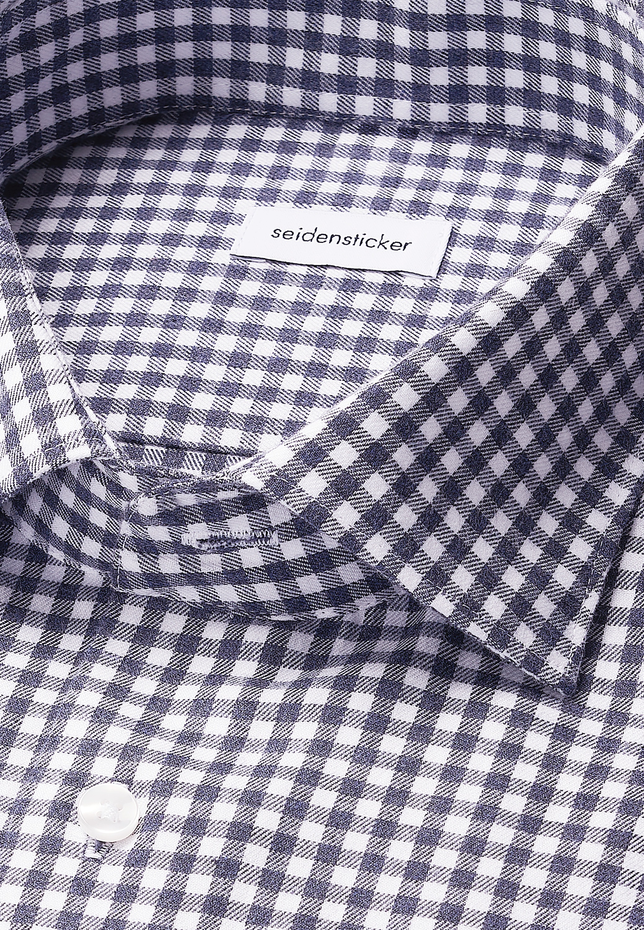 seidensticker Flanellhemd »Schwarze Rose« Slim 1/1 Kentkragen Karo