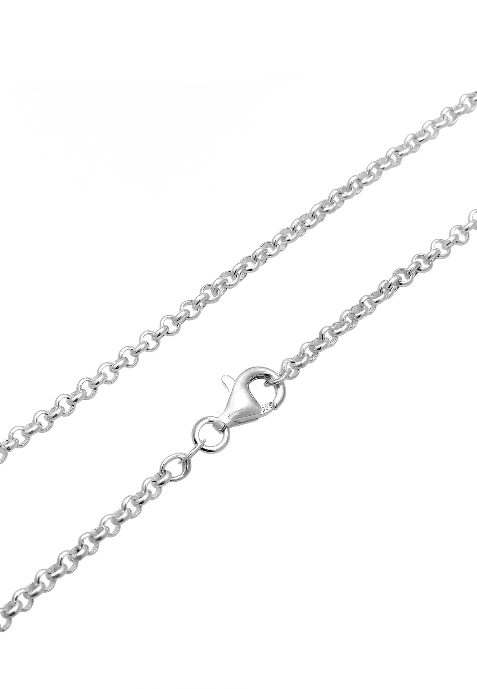 Kuzzoi Lange Kette »Halskette Herren mit Coin Anhänger Massiv matt 925 Silber«
