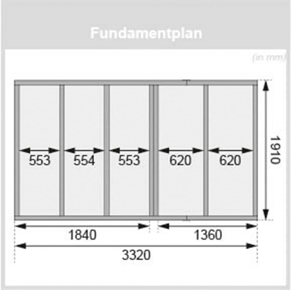 Karibu Saunahaus »»Simon 1« mit moderner Tür, naturbelassen« Set, 