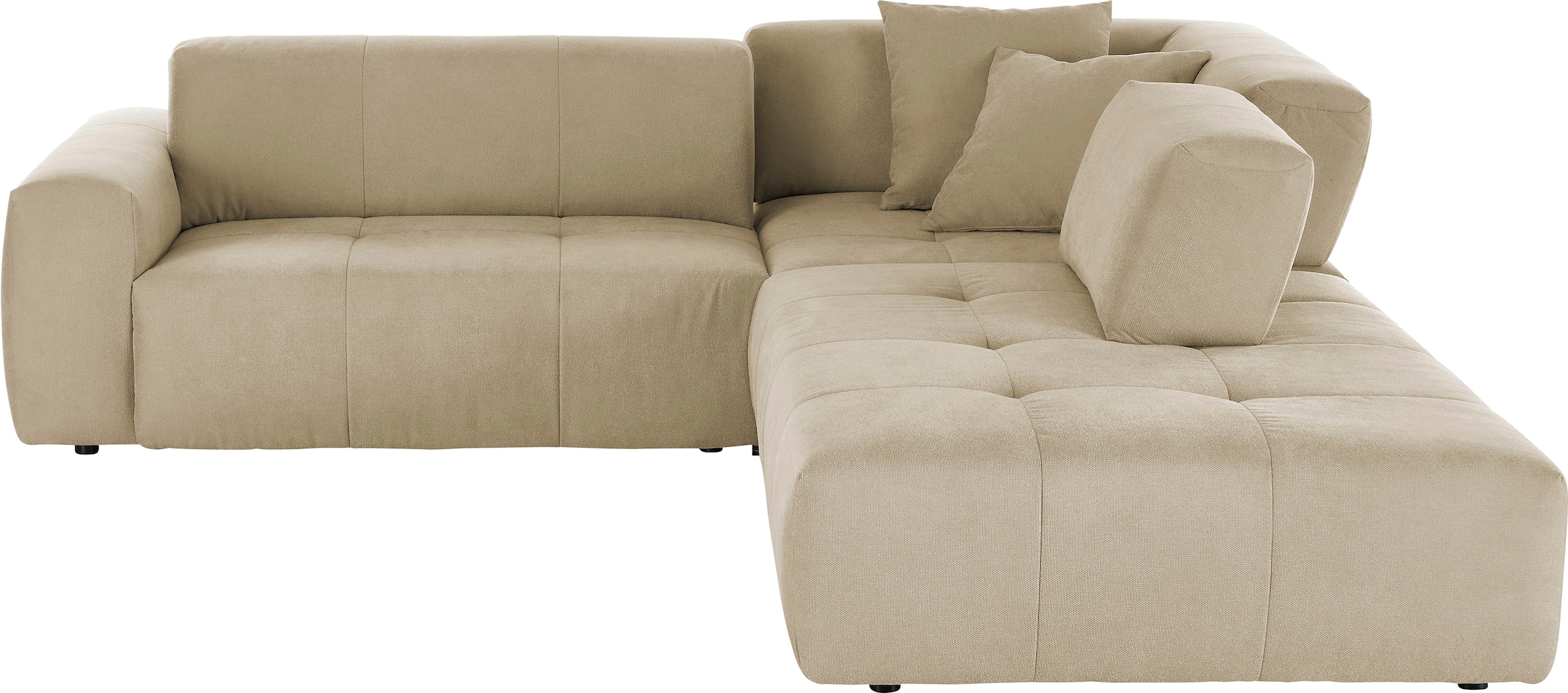 3C Candy Ecksofa »Yoshy Komfortsofa, bequem und modern, hochwertige Verarbeitungsdetails«, Zwei verschiedene Sitztiefen durch verstellbare Rückenlehne, L-Form