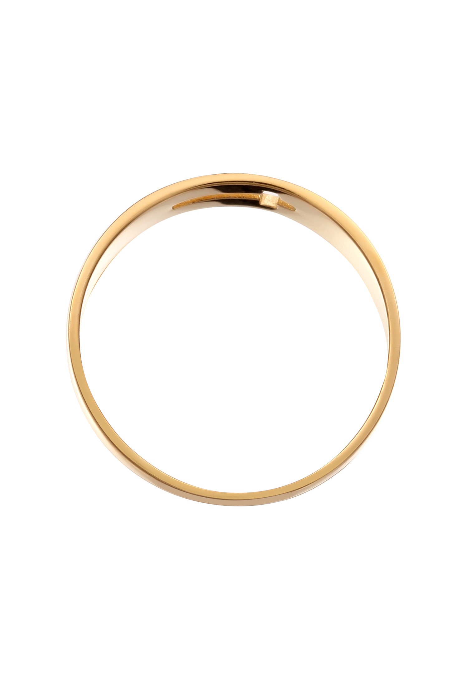 Kuzzoi Silberring »Ring Kreuz Basic 375 Gelbgold«