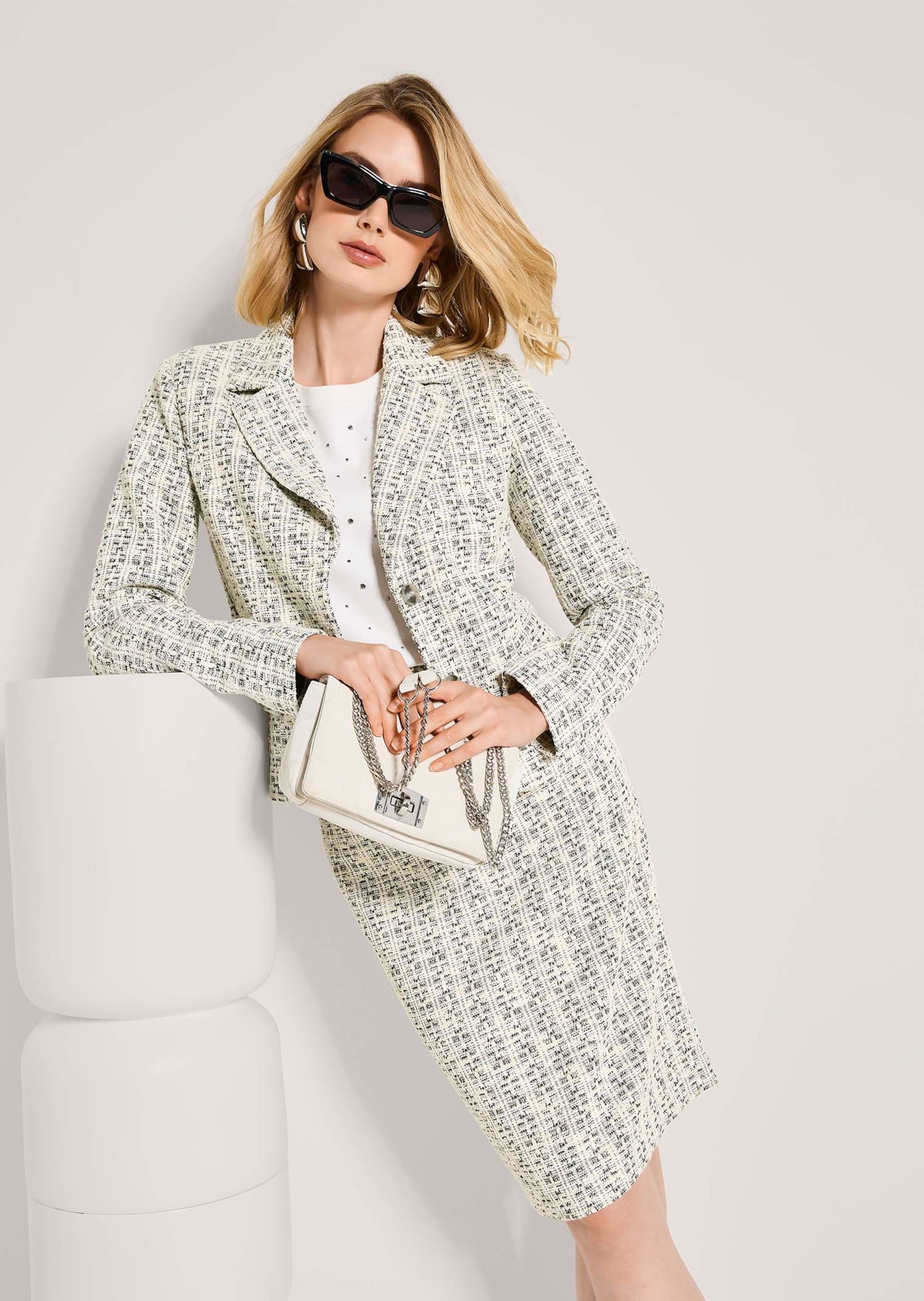 MADELEINE Jackenblazer »Blazer Tweed-Blazer mit Reverskragen«