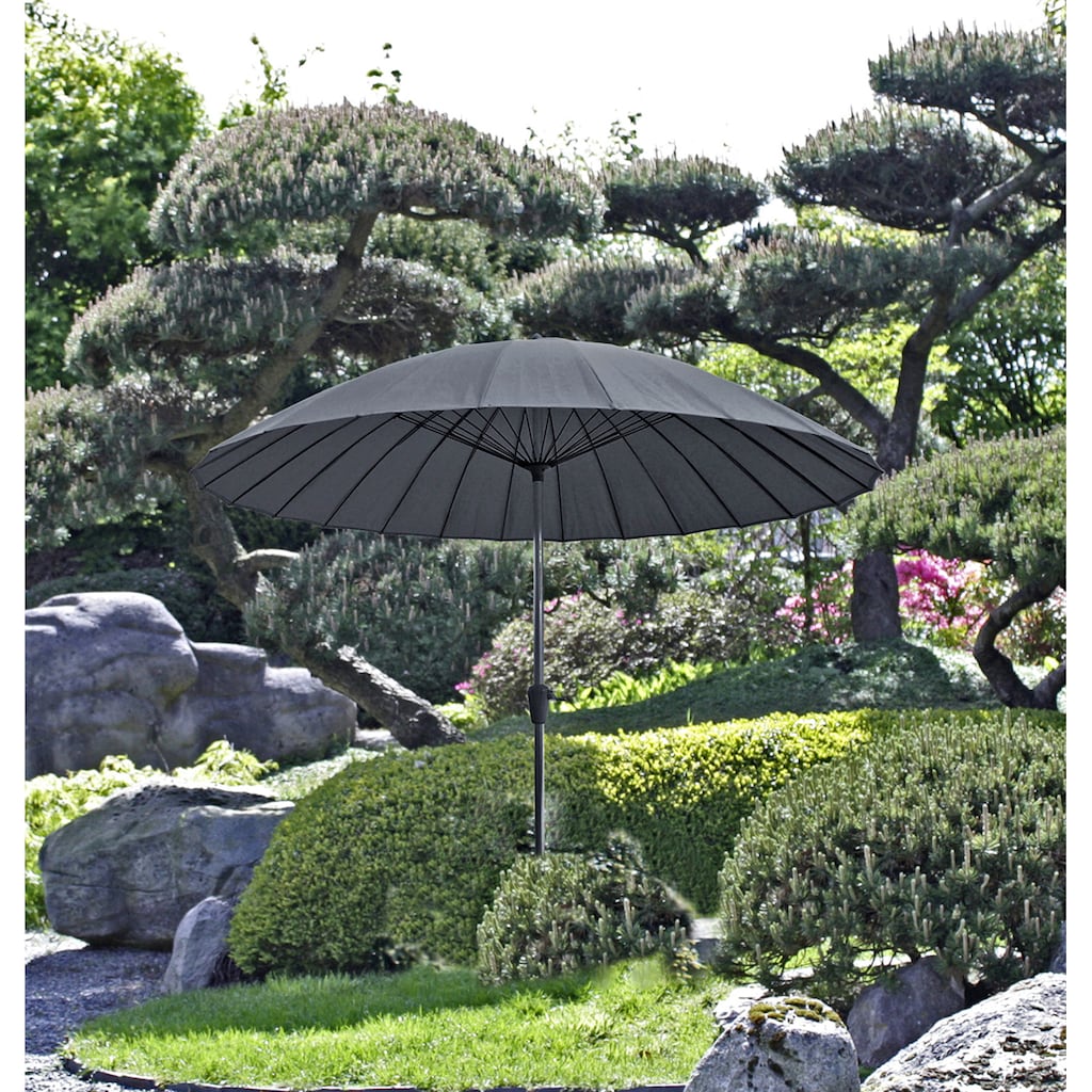 Garden Pleasure Sonnenschirm »Sonnenschirm mit 24 Streben, anthrazit«, (Packung)