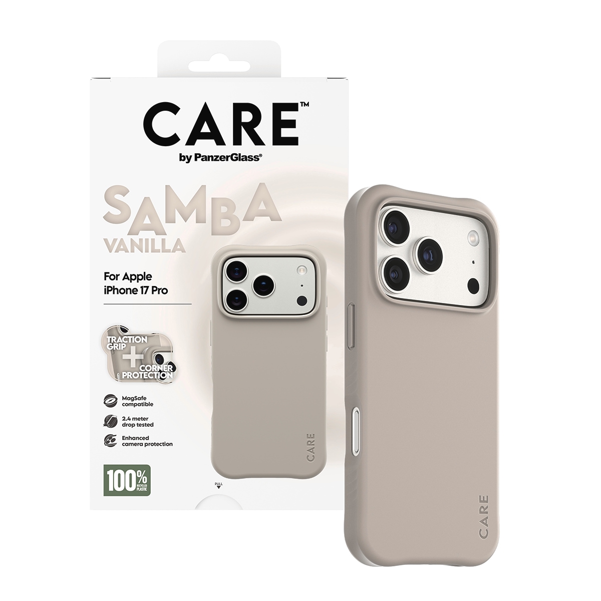 CARE by PanzerGlass Handyhülle »Samba MagSafe Case für Apple iPhone 17 Pro« Apple iPhone 17 Pro Backcover, Schutzhülle, Handyschutzhülle, Case, Schutzcase, stoßfest