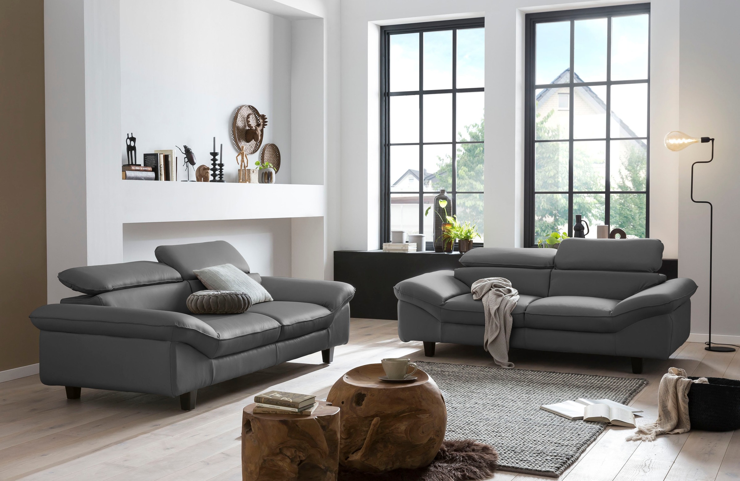 Home affaire 3-Sitzer »Pilot«, Big-Sofa mit Kopfteilverstellung