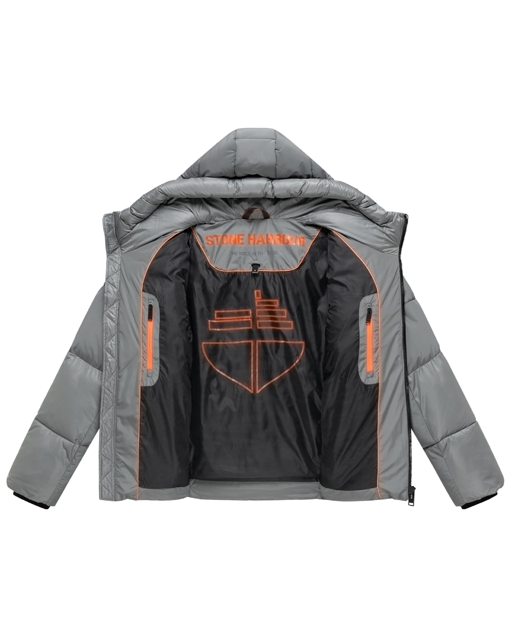 Stone Harbour Steppjacke »Steppjacke Kiaan XX« mit Kapuze Warme Herren Winterjacke in Materialmix
