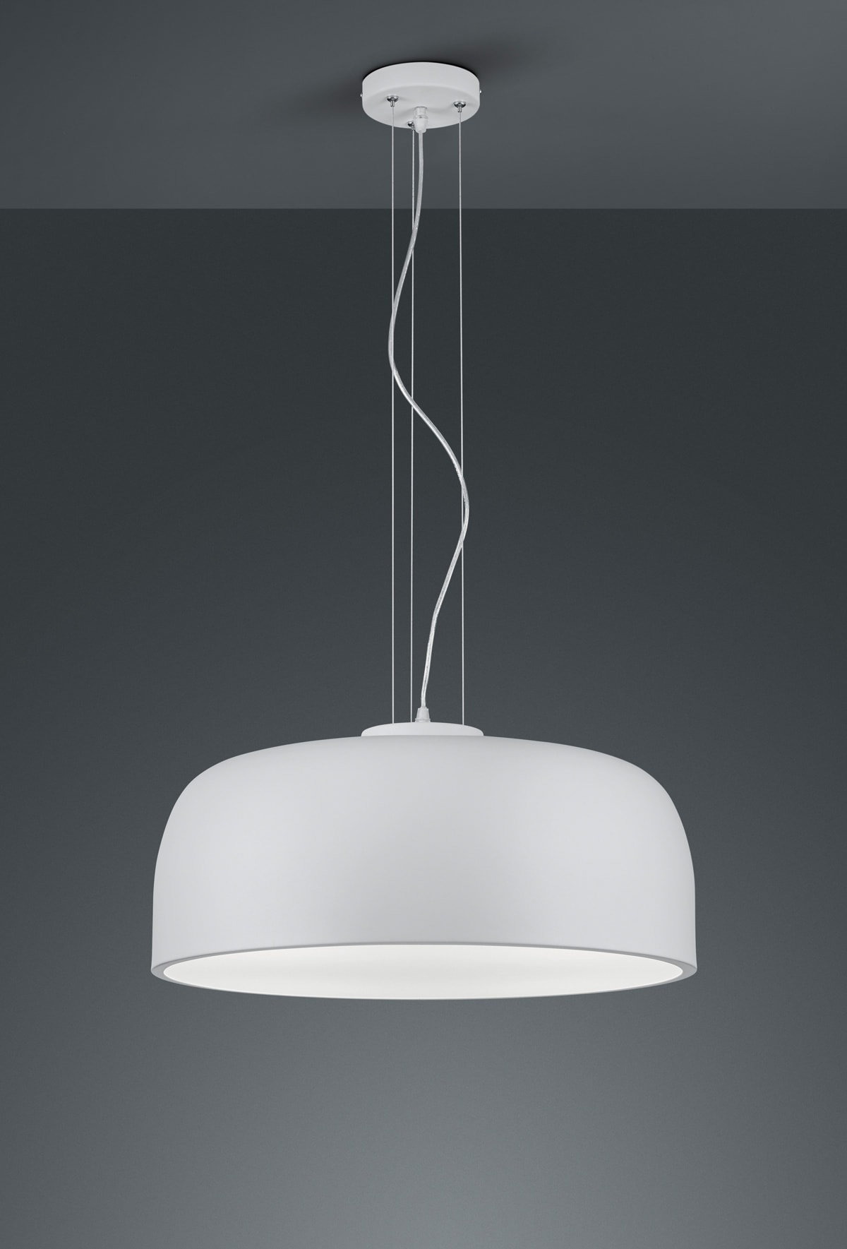 TRIO Leuchten Pendelleuchte »Baron«, 4 flammig, Leuchtmittel E27 | Leuchtmittel wechselbar, Hängelampe in puristischem Design / Abdeckung für blendfreies Licht