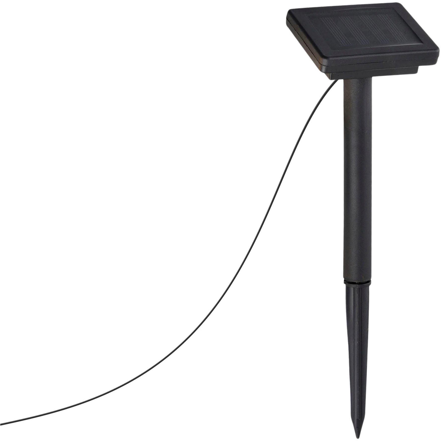 näve LED-Lichterkette »Linda« 10 Stk.-flammig Solar, 10 Glühbirnen klar, RGB-LED, Dämmerungssensor, Zuleitung 180cm