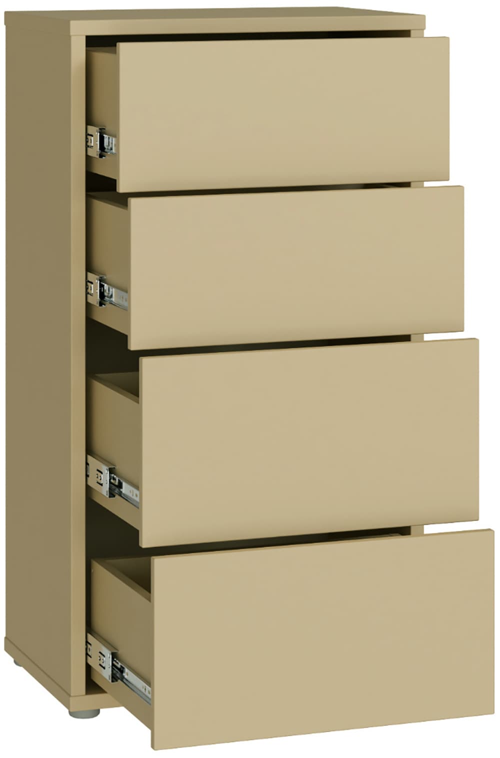 FORTE Kommode »Alice Springs, Kommode Höhe 99,1 cm, 4 Schubkästen« Schubkästen mit Vollauszug, Grifflos, Push to open