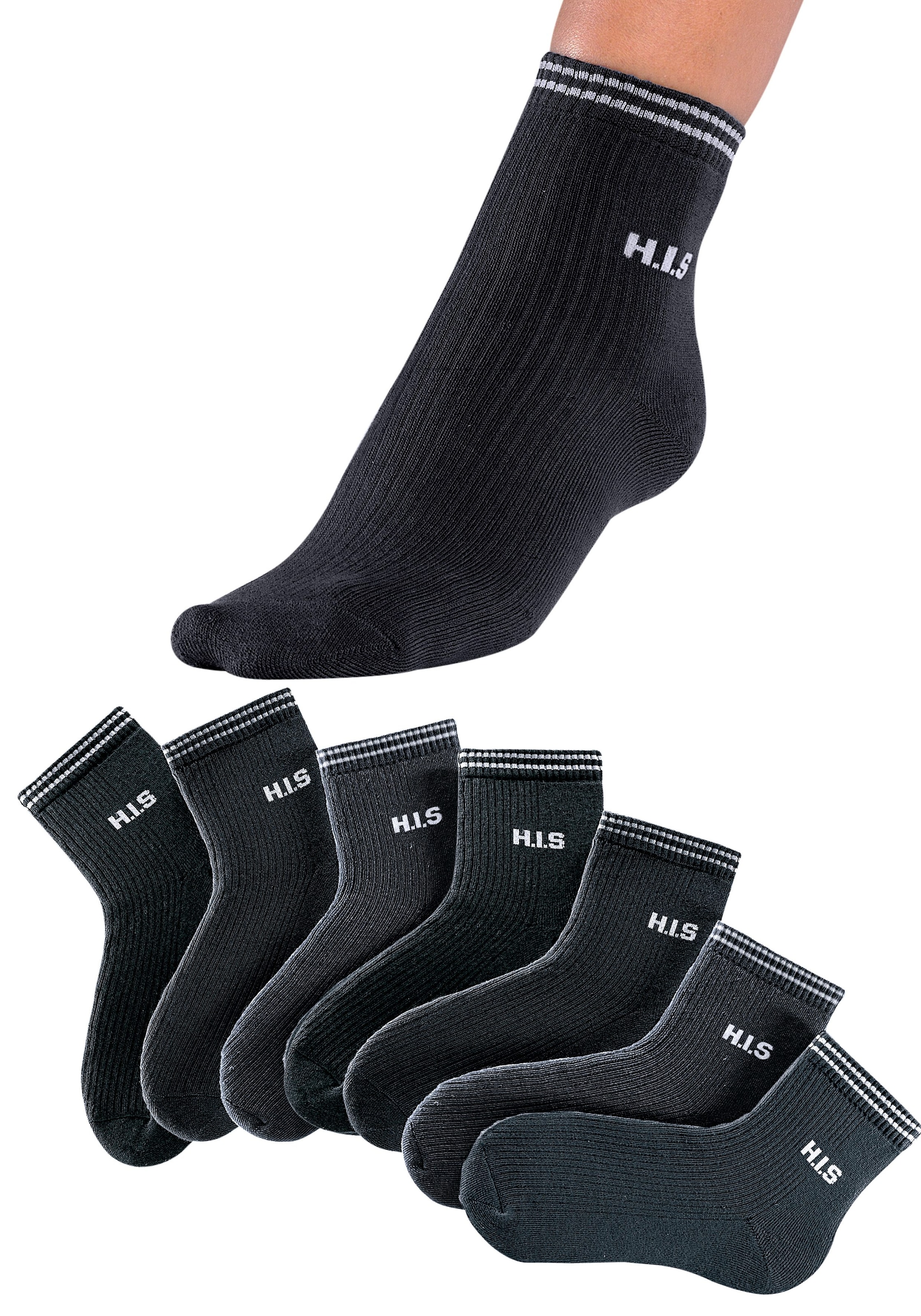 H.I.S Kurzsocken Packung, 7 Stk. tlg. mit Vollfrottee