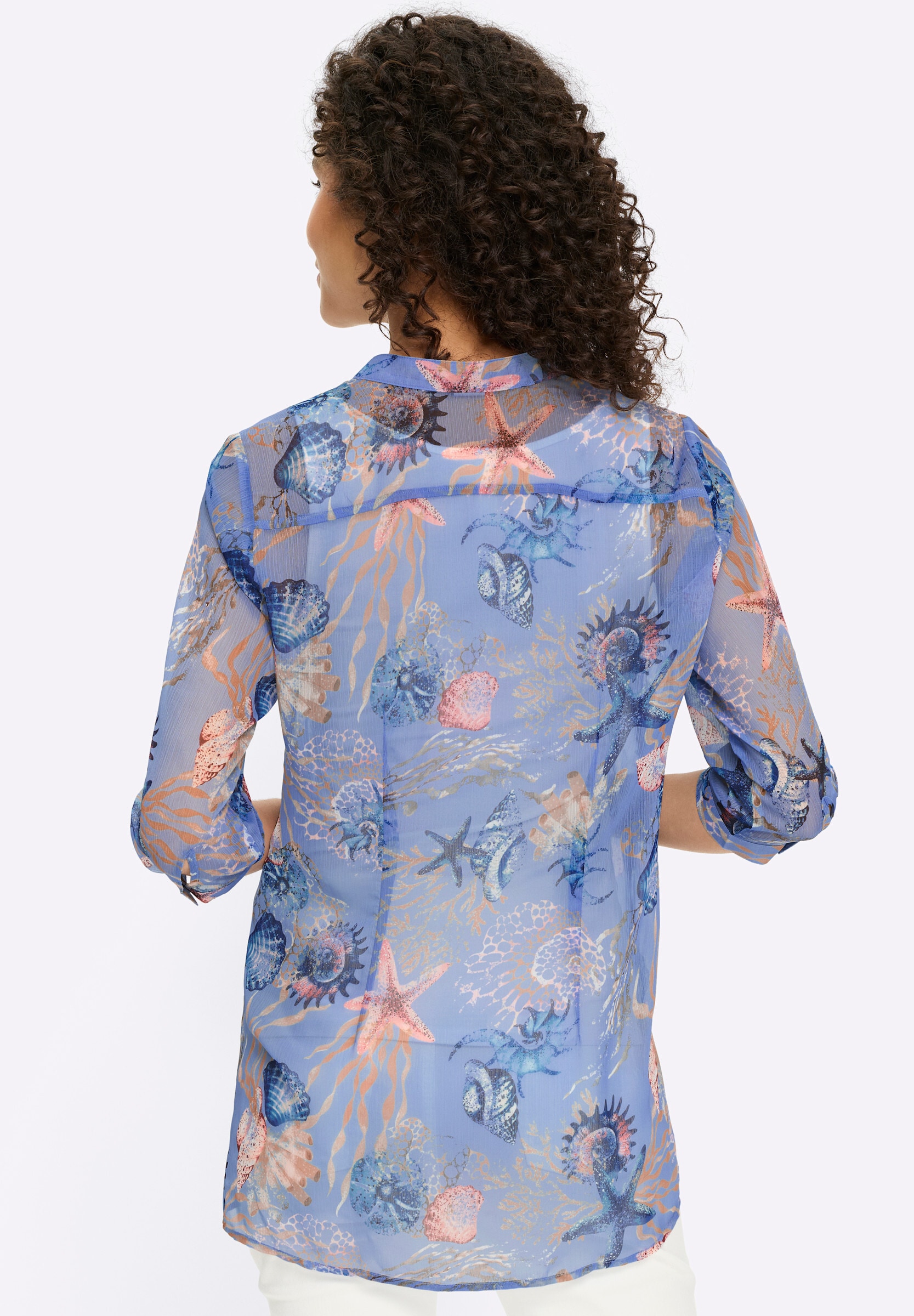 heine Schlupfbluse »Druck-Tunika Chiffonbluse mit Muscheldruck«