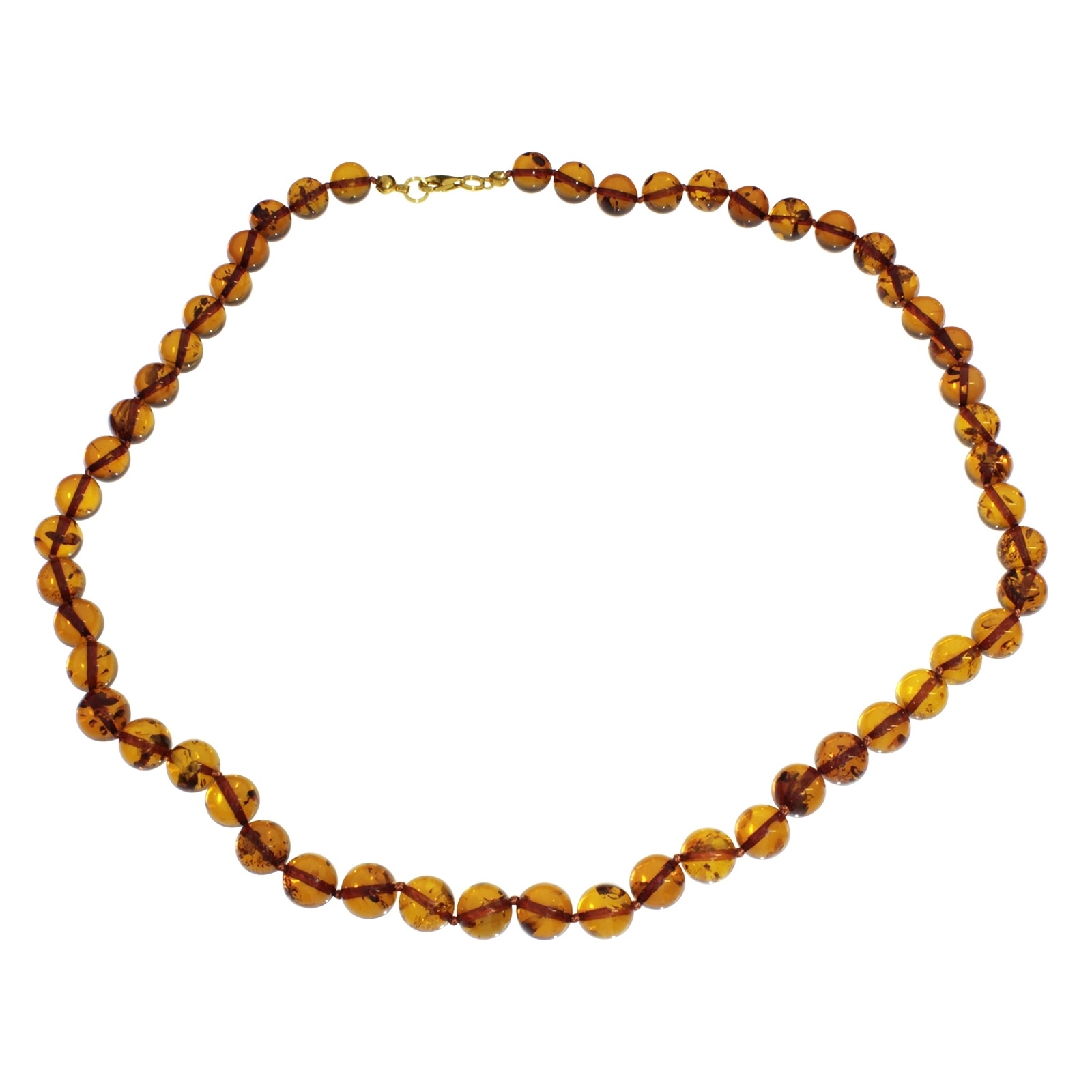 OSTSEE-SCHMUCK Kette ohne Anhänger »- Kugel 10 mm - Bernstein -,«