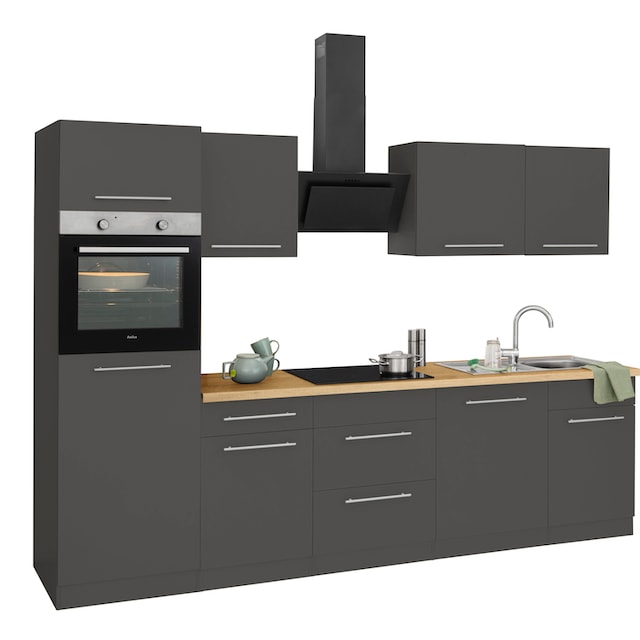 wiho Küchen Küchenzeile »Unna«, mit E-Geräten, Breite 280 cm bei OTTO
