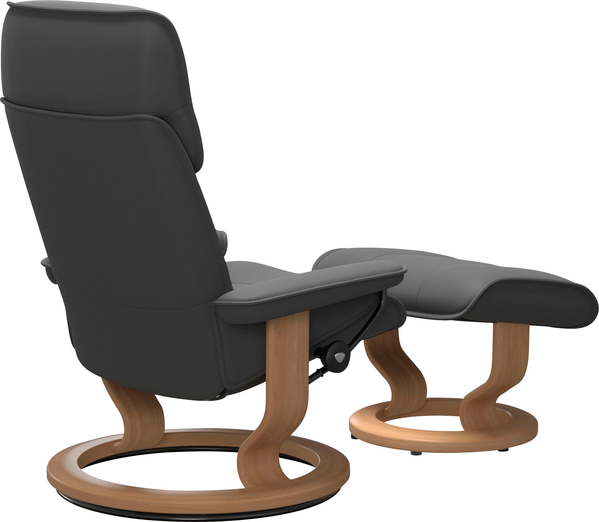 Stressless® Relaxsessel »Admiral«, (Set, Relaxsessel inkl. Hocker), mit Classic Base, Größe M & L, Gestell Eiche