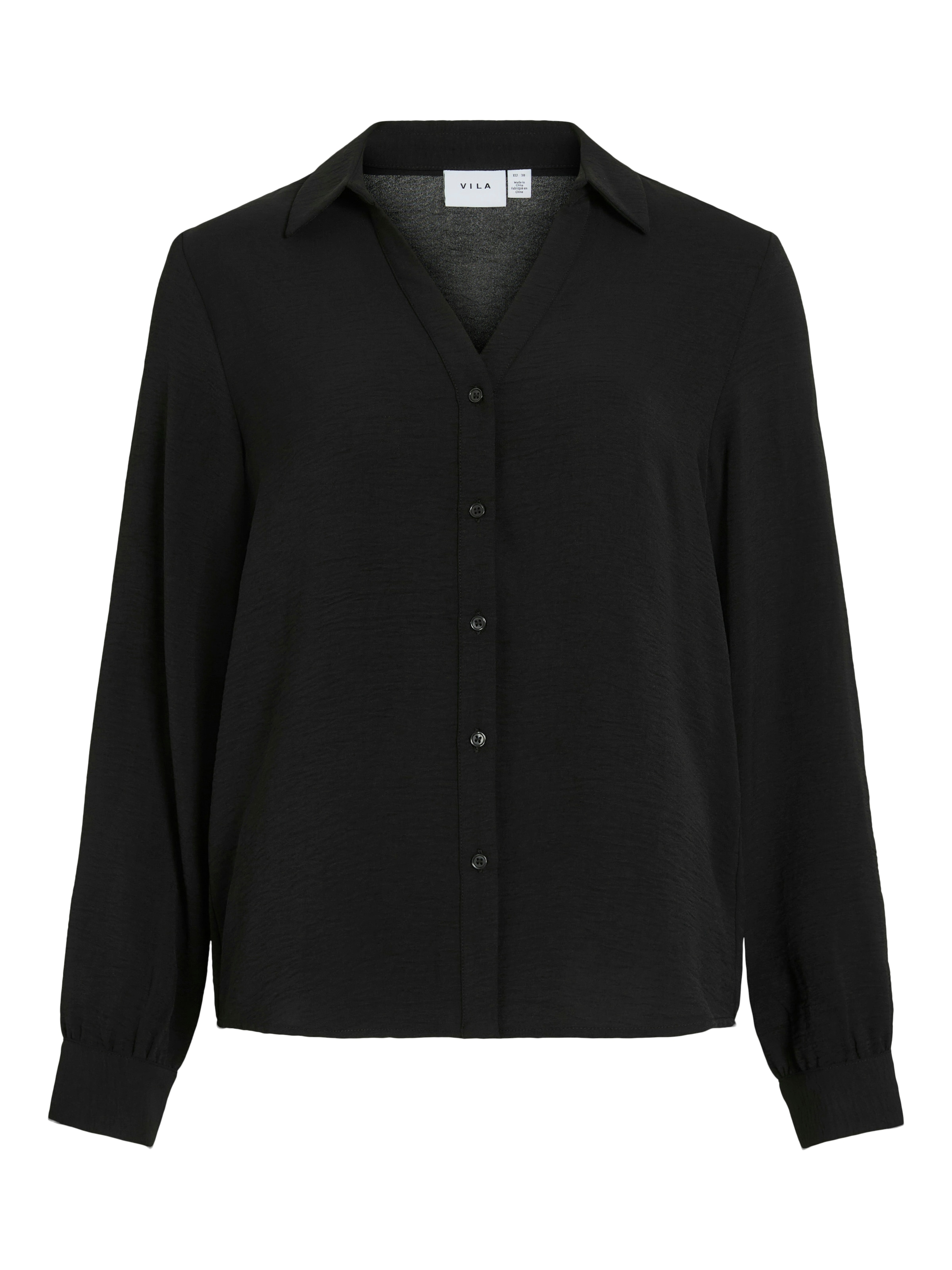Vila Langarmbluse »VIJOSA L/S V-NECK SHIRT - NOOS«