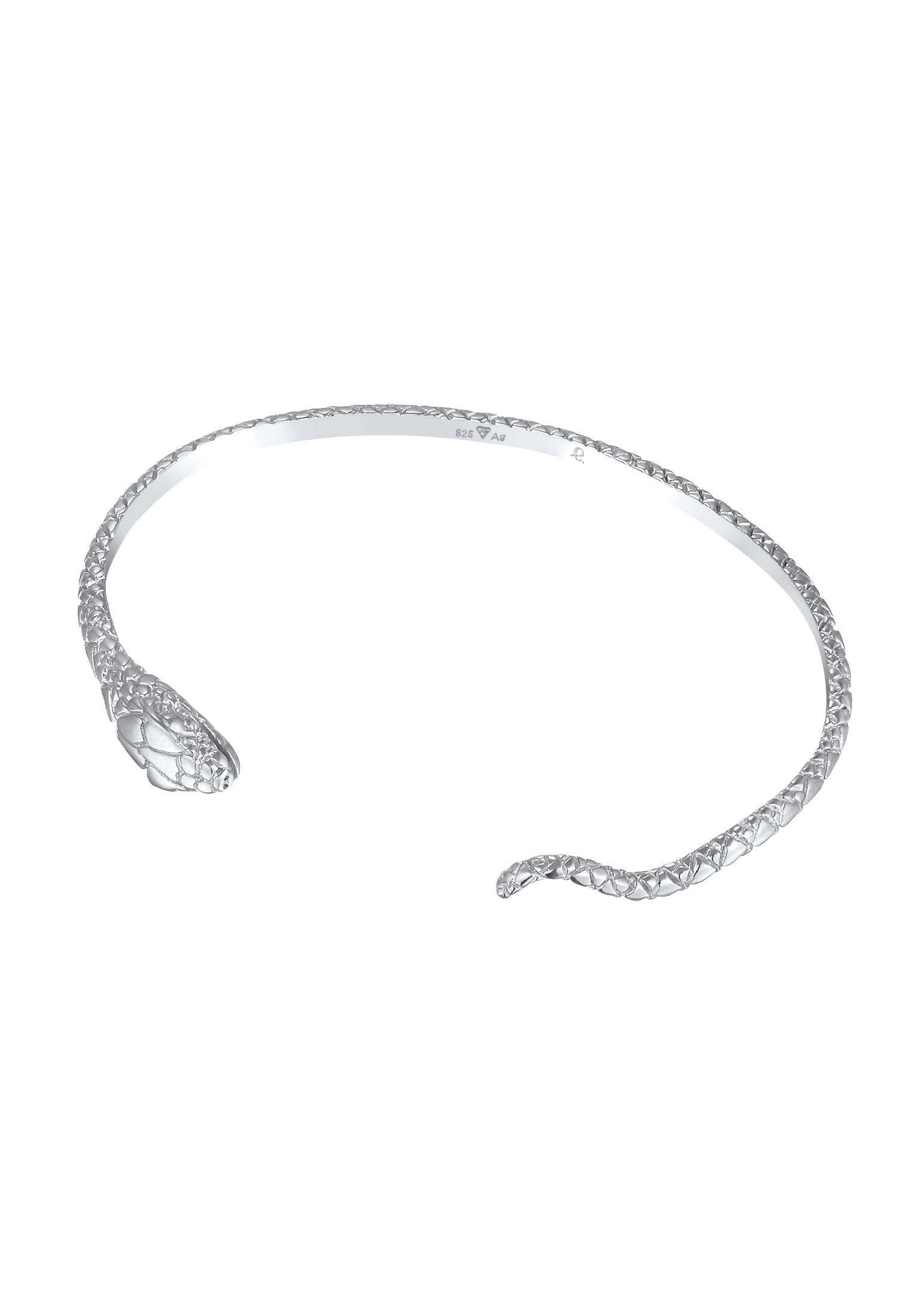 Elli Premium Armreif »Armband Armreif Offen Schlangen Motiv 925 Silber vergoldet«