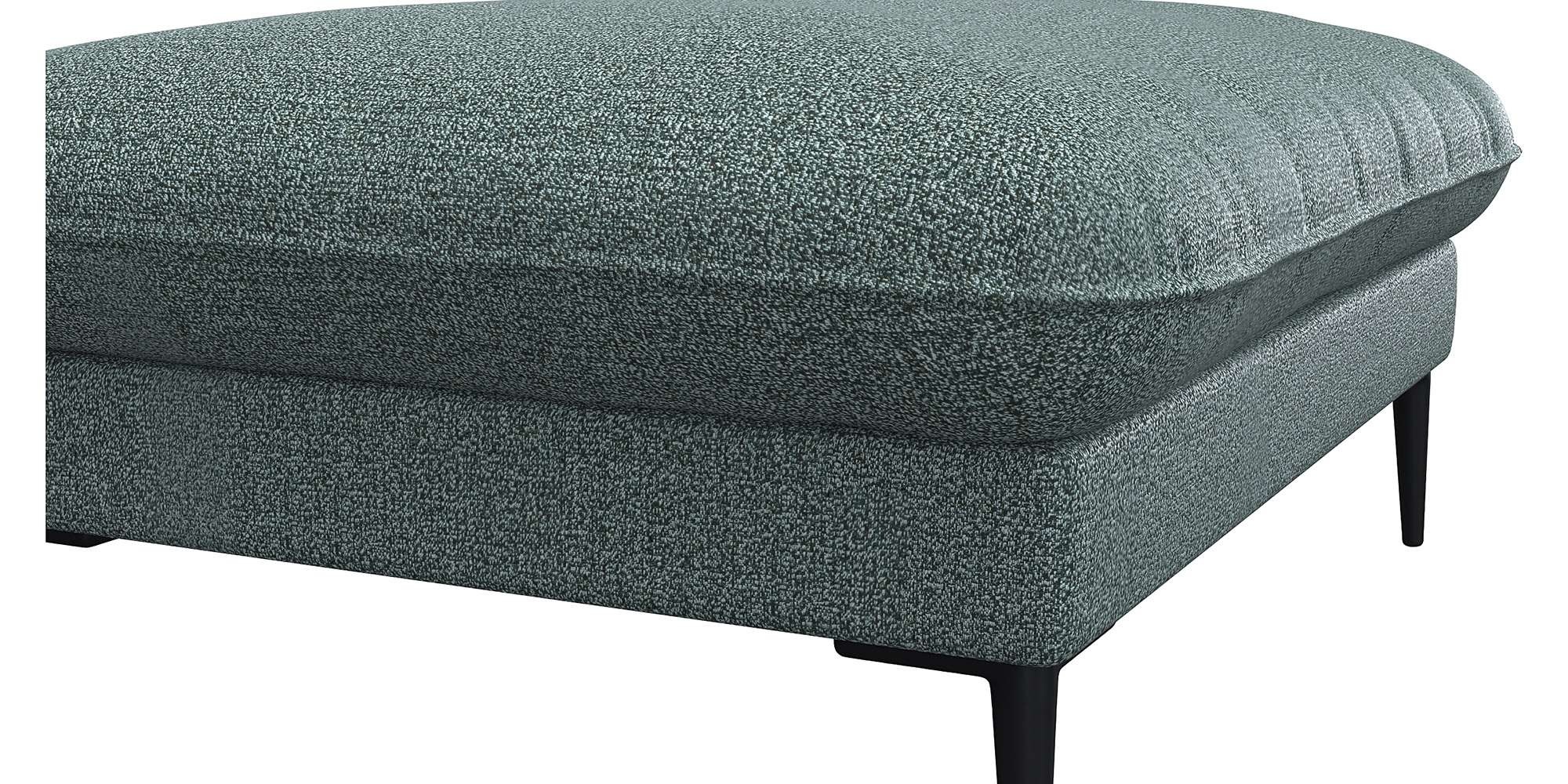 FLEXLUX Pouf »Salino, Fußhocker, Sitzhocker, Polsterhocker,« Kaltschaum & Stahl-Wellen, Füsse Schwarz