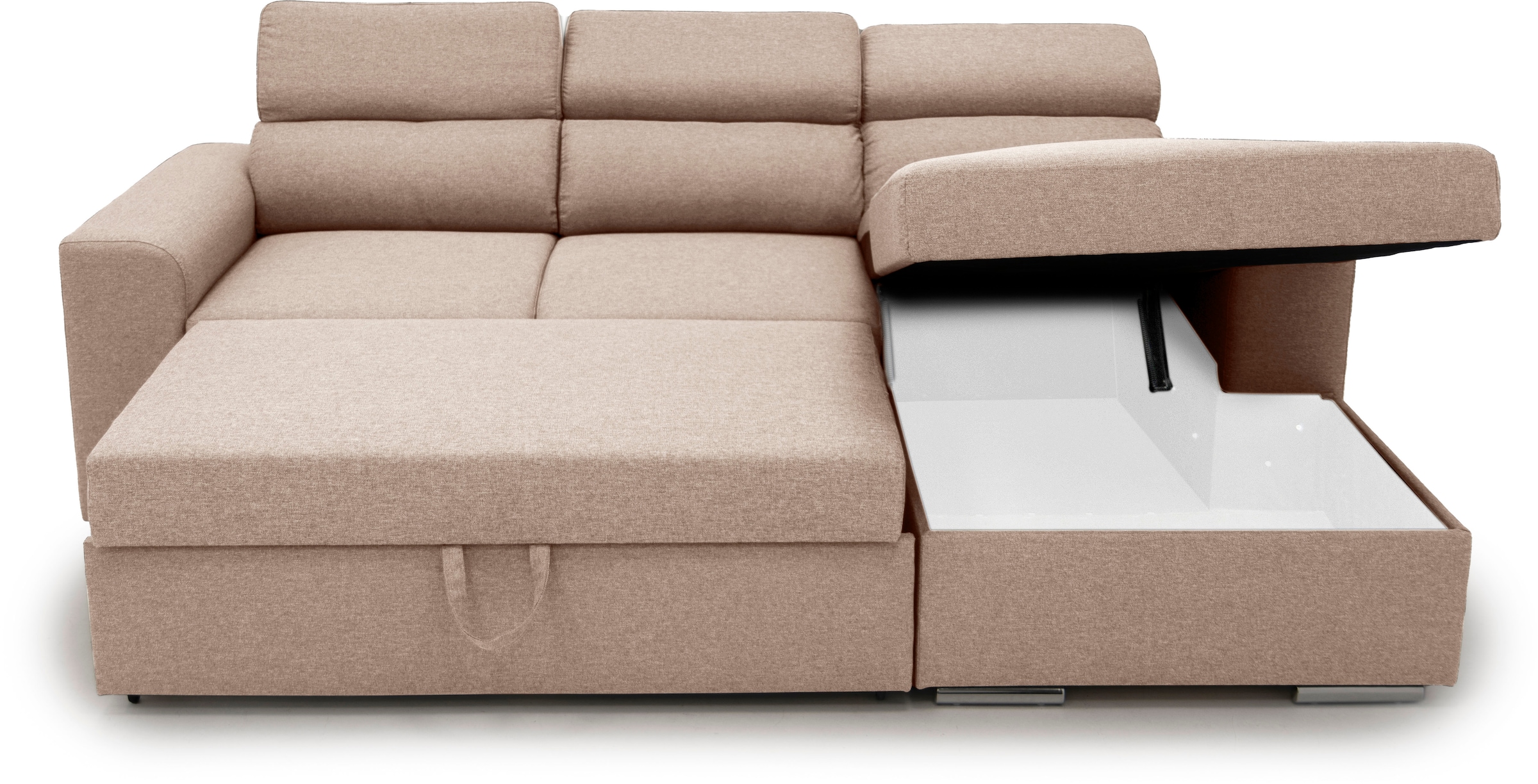 GEPADE Ecksofa »Hella, L-Form«, inkl. Bettfunktion und Bettkasten