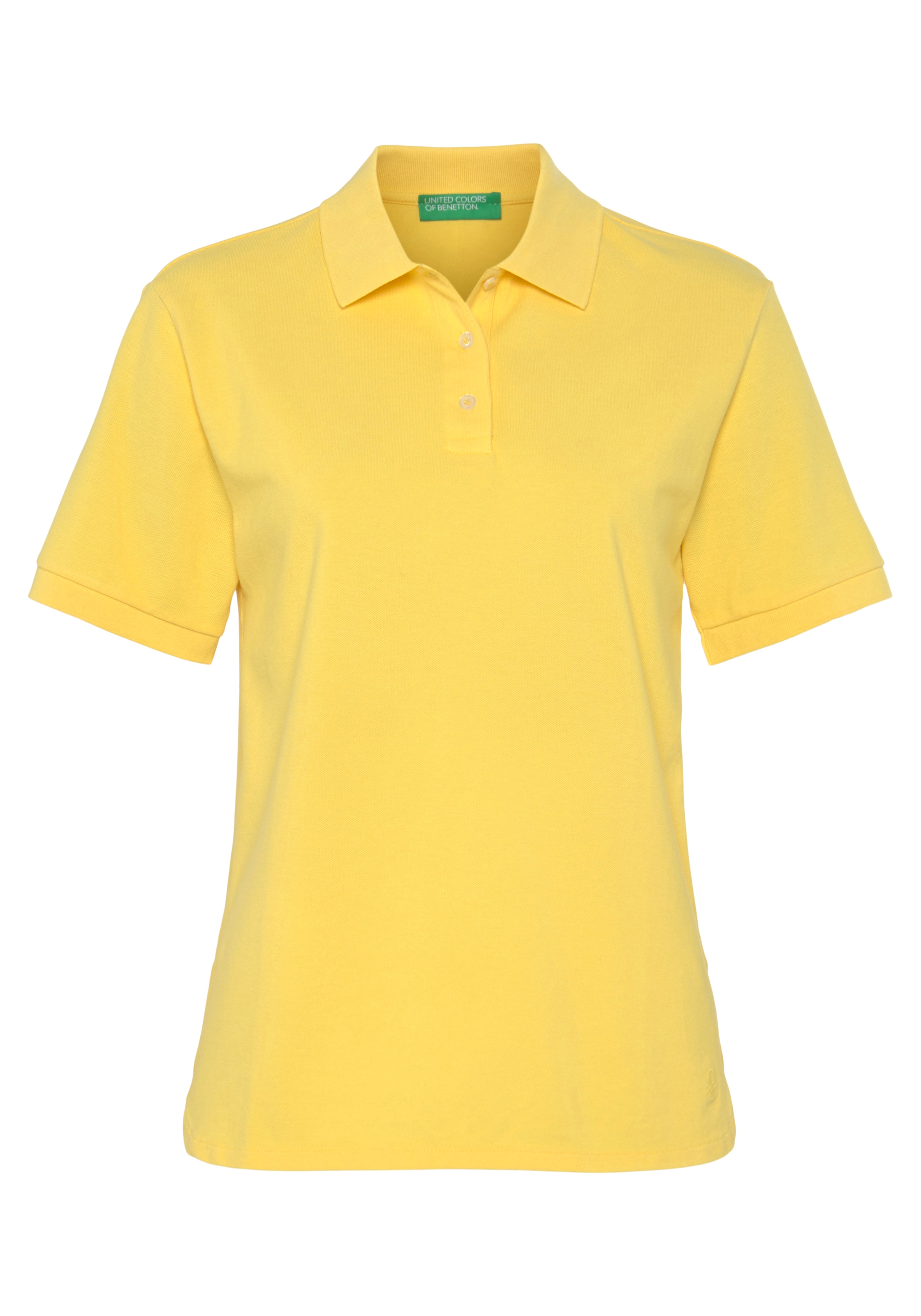 Benetton Colors of Poloshirt, OTTO online Knöpfen kaufen bei perlmuttfarbenen mit United