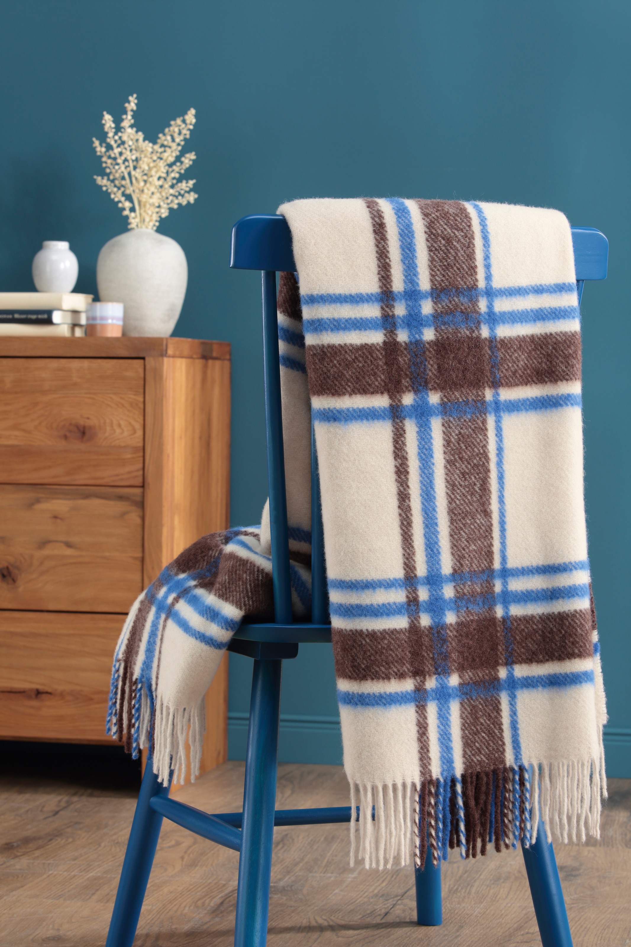 Biederlack Plaid »Arctic Check« 130 x 170, mit Fransen