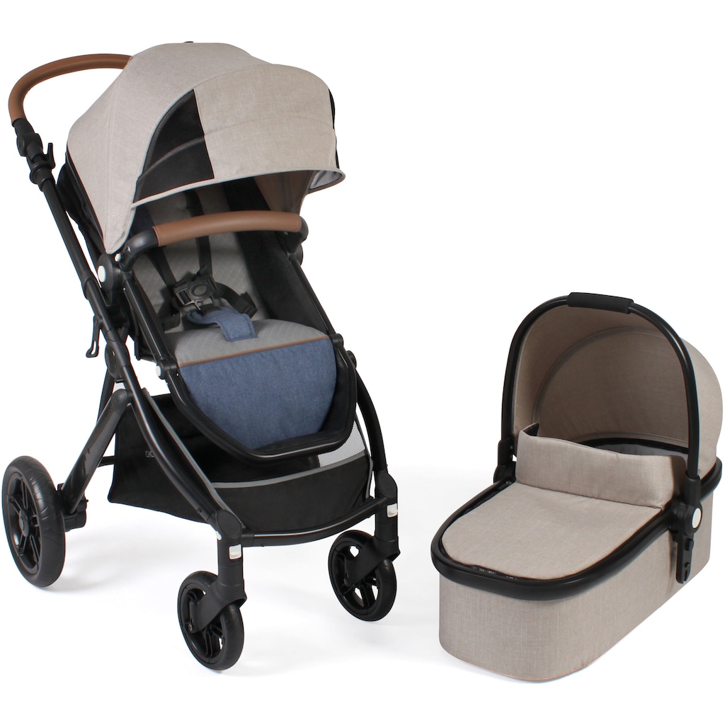 CHIC4BABY Kombi-Kinderwagen »Torre, Jeans Beige«, 15 kg, ; Kinderwagen