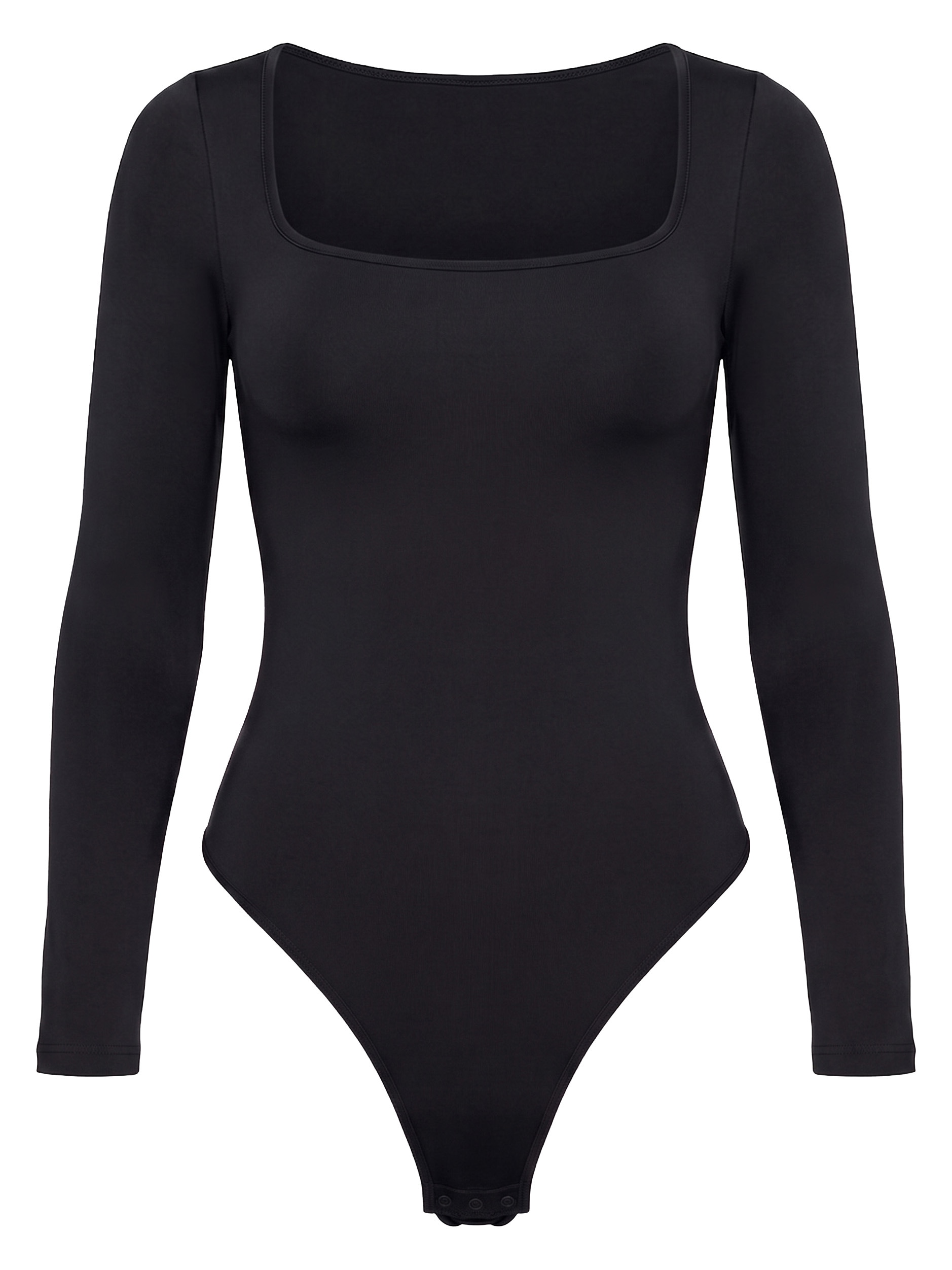 SASSYCLASSY Shaping-Body »Bodysuit Sculpting Shapewear Langarm mit String« Elastischer Body mit String, langem Ärmeln und geradem Ausschnitt