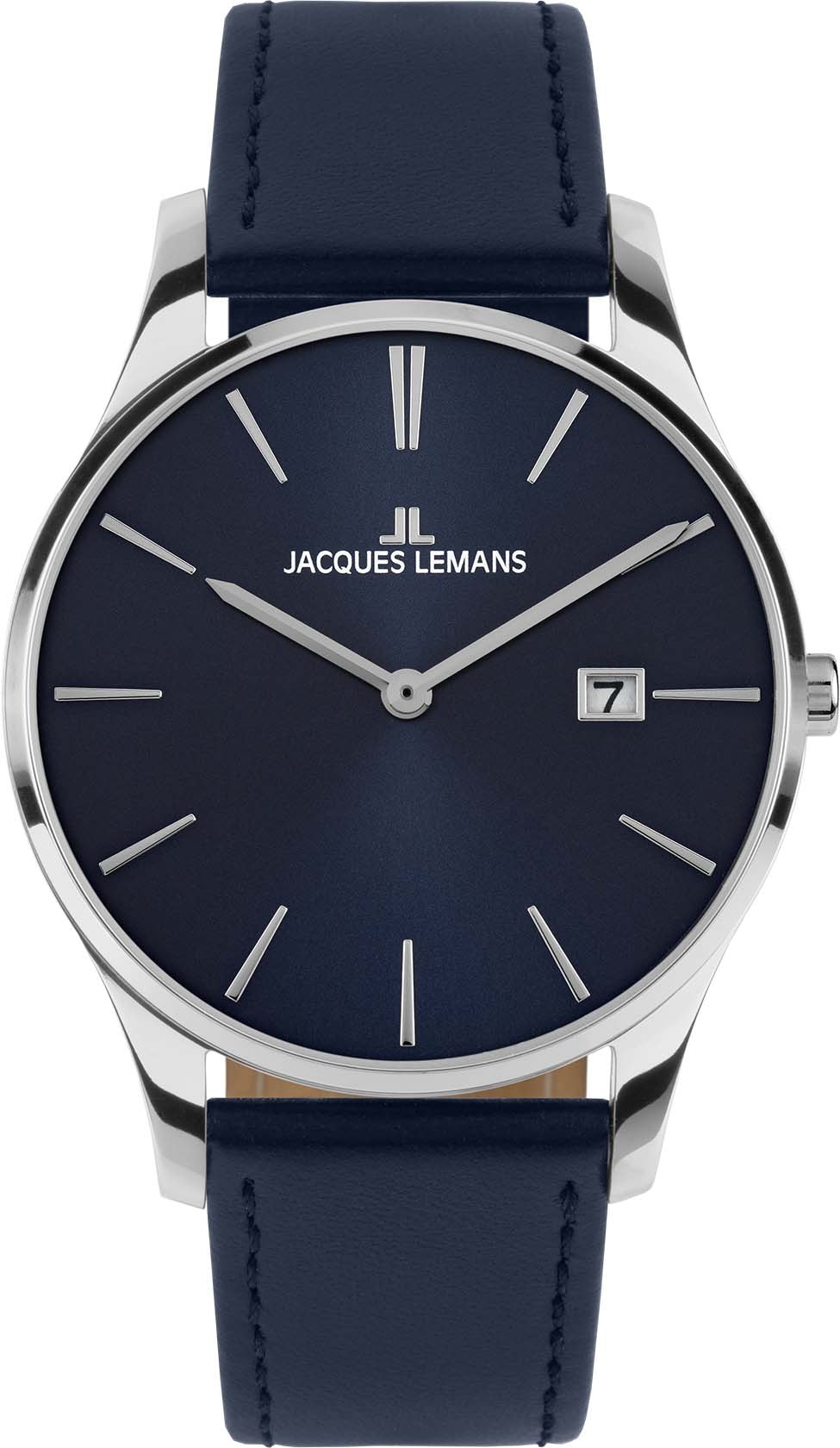 Jacques Lemans Quarzuhr »London, 1-2122C«, Armbanduhr, Damenuhr, Datum, gehärtetes Crystexglas