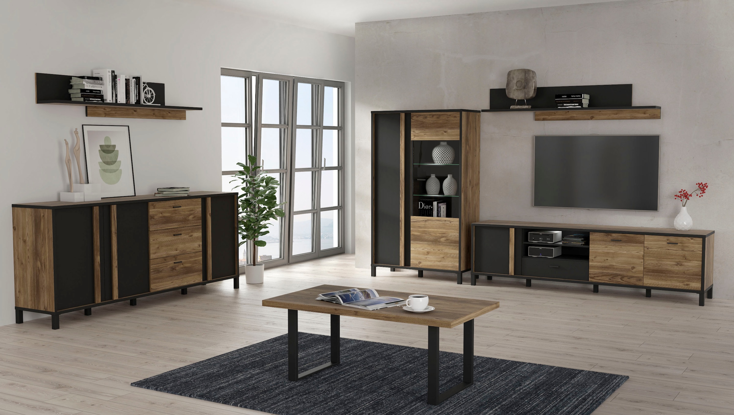 FORTE Highboard »Hayato«, Höhe ca. 159 cm