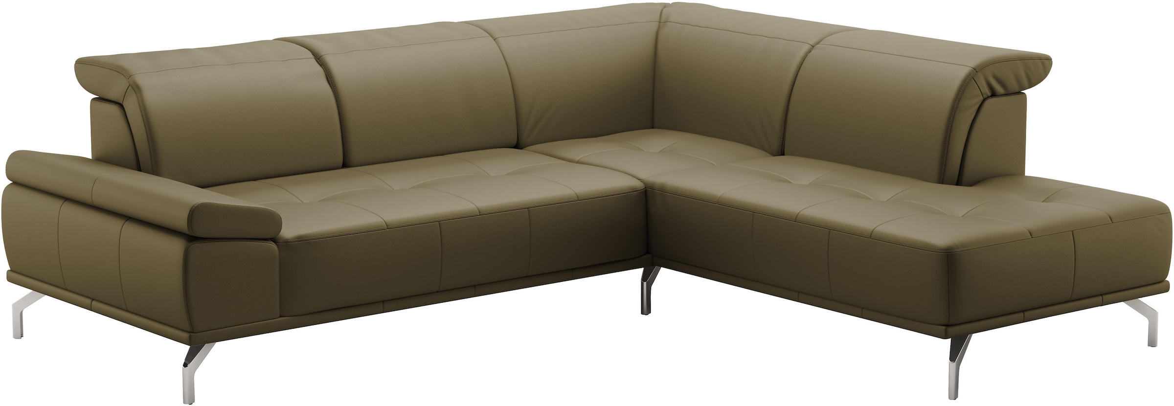 Places of Style Ecksofa »Caluna«, Inkl.Sitztiefenverstellung, wahlweise mit Kopf- und Armteilverstellung