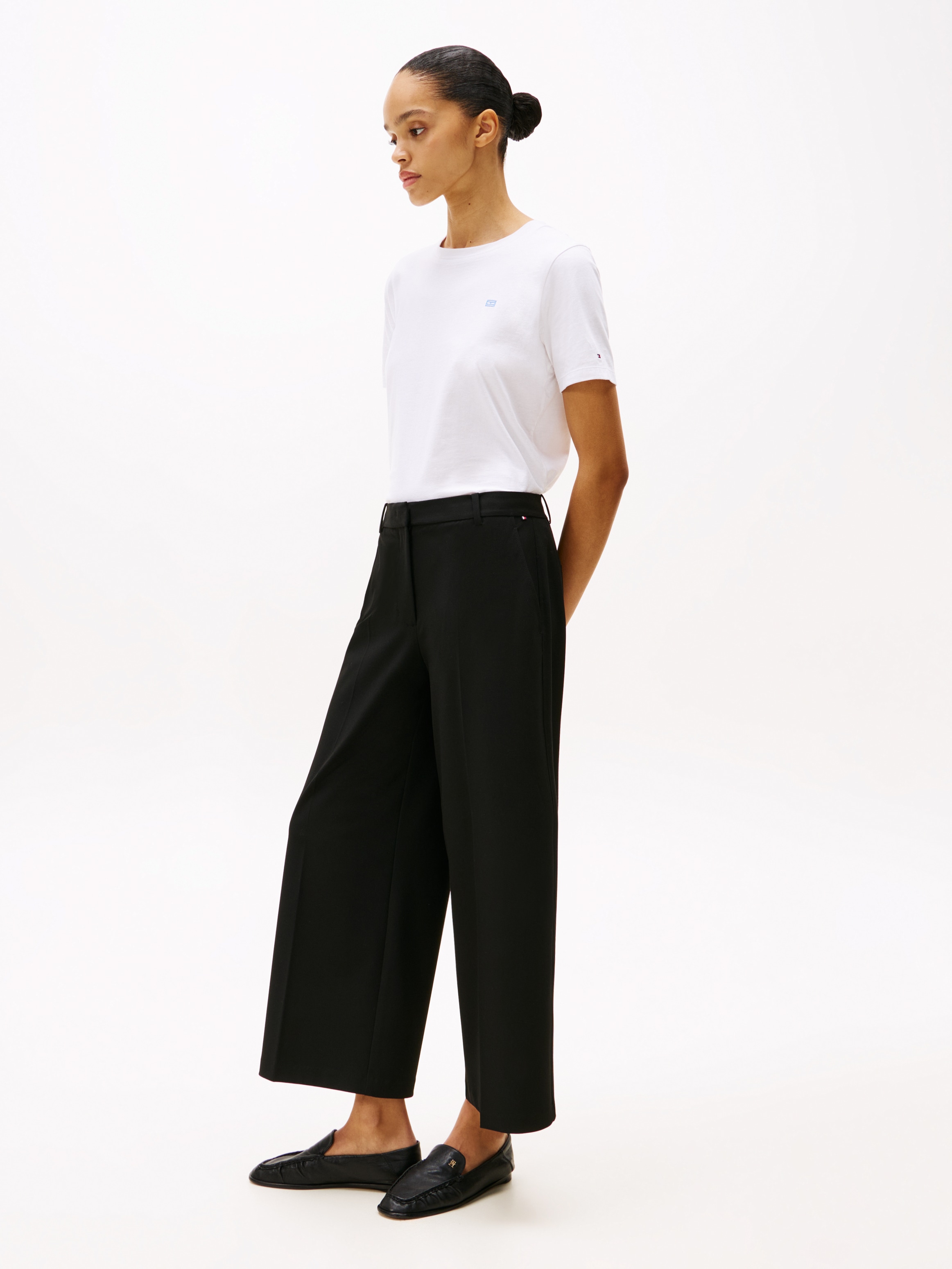 Tommy Hilfiger Webhose »Low Normal Waist Bi-Stretch«, Gürtelschlaufe, elastisch, pflegeleicht bügelfrei, Business casual