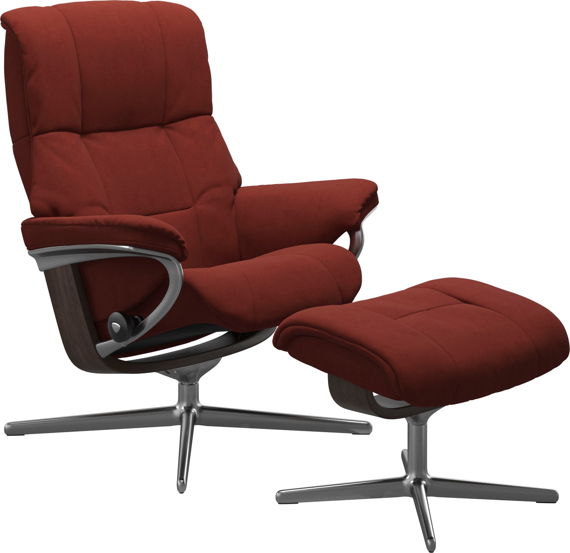 Stressless® Relaxsessel »Mayfair«, (Set, Relaxsessel mit Hocker), mit Hocker, mit Cross Base, Größe S, M & L, Holzakzent Wenge