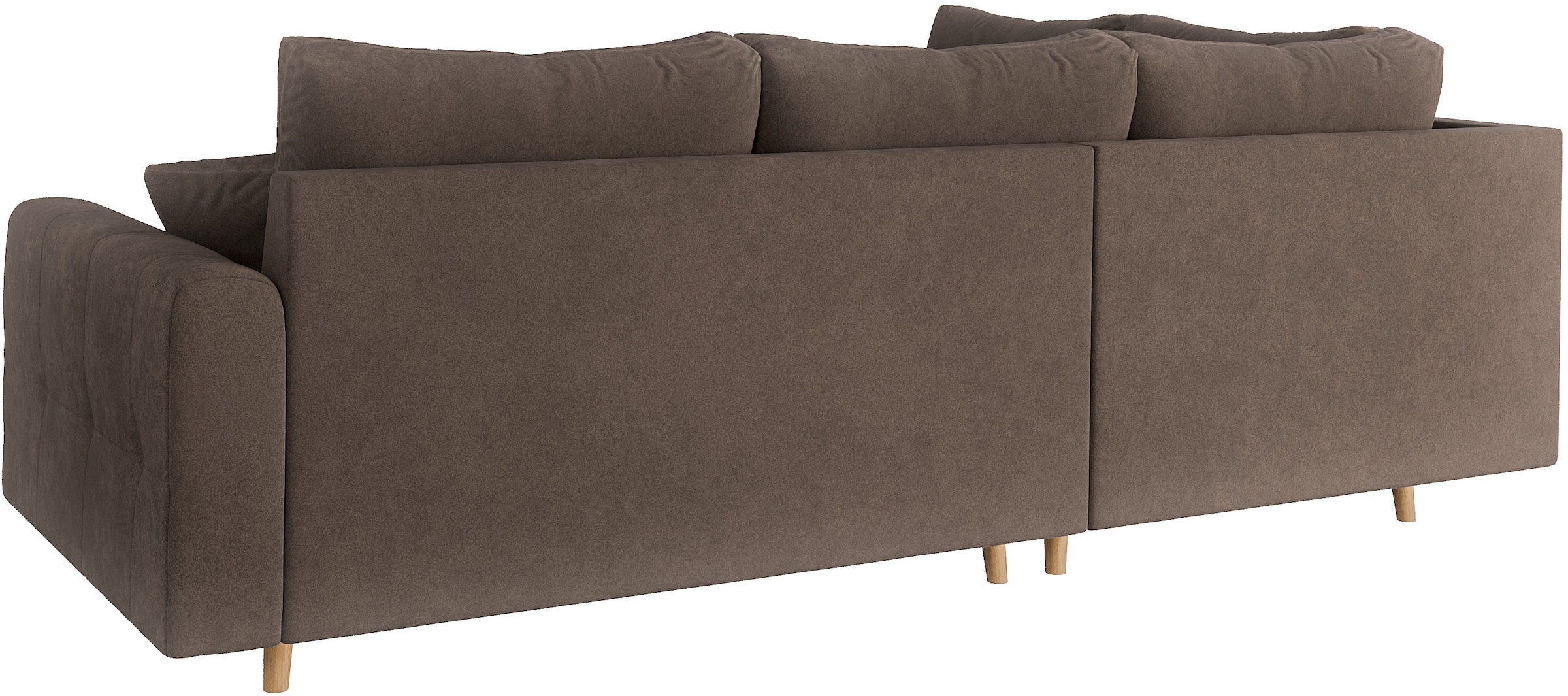 Home affaire Ecksofa »CHARRE L-Form mit Ottomane, Maße B/T/H: 231/161/81 cm«, feine Steppung, lose Rücken- und Zierkissen, auch in Cord und Bouclé